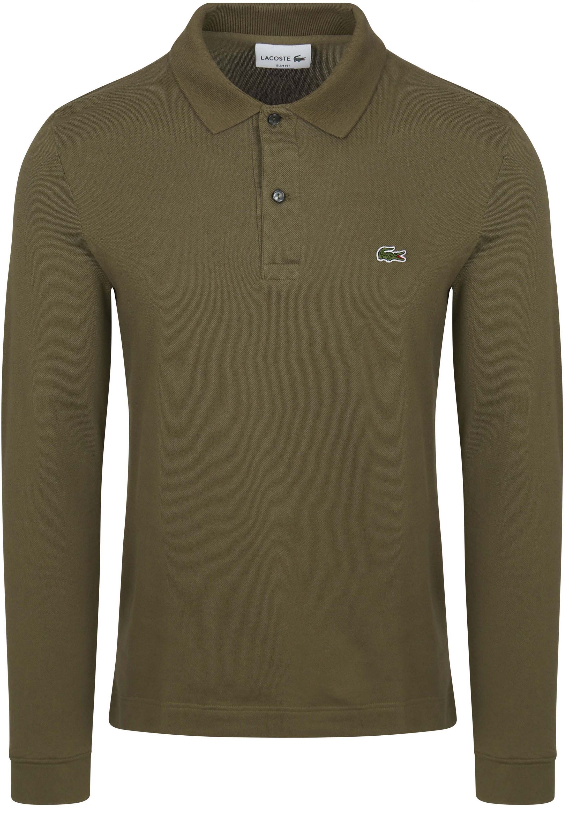Lacoste Polo Shirt Med Lange Ærmer Olivengrøn PH4013-E9F