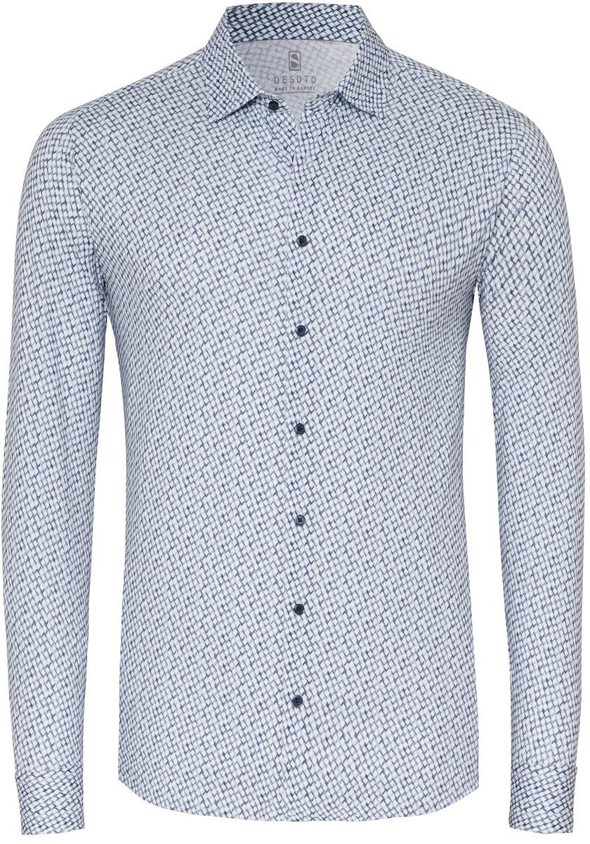 Desoto Skjorte med Print af Skyskrabere Blå 78128-3-541