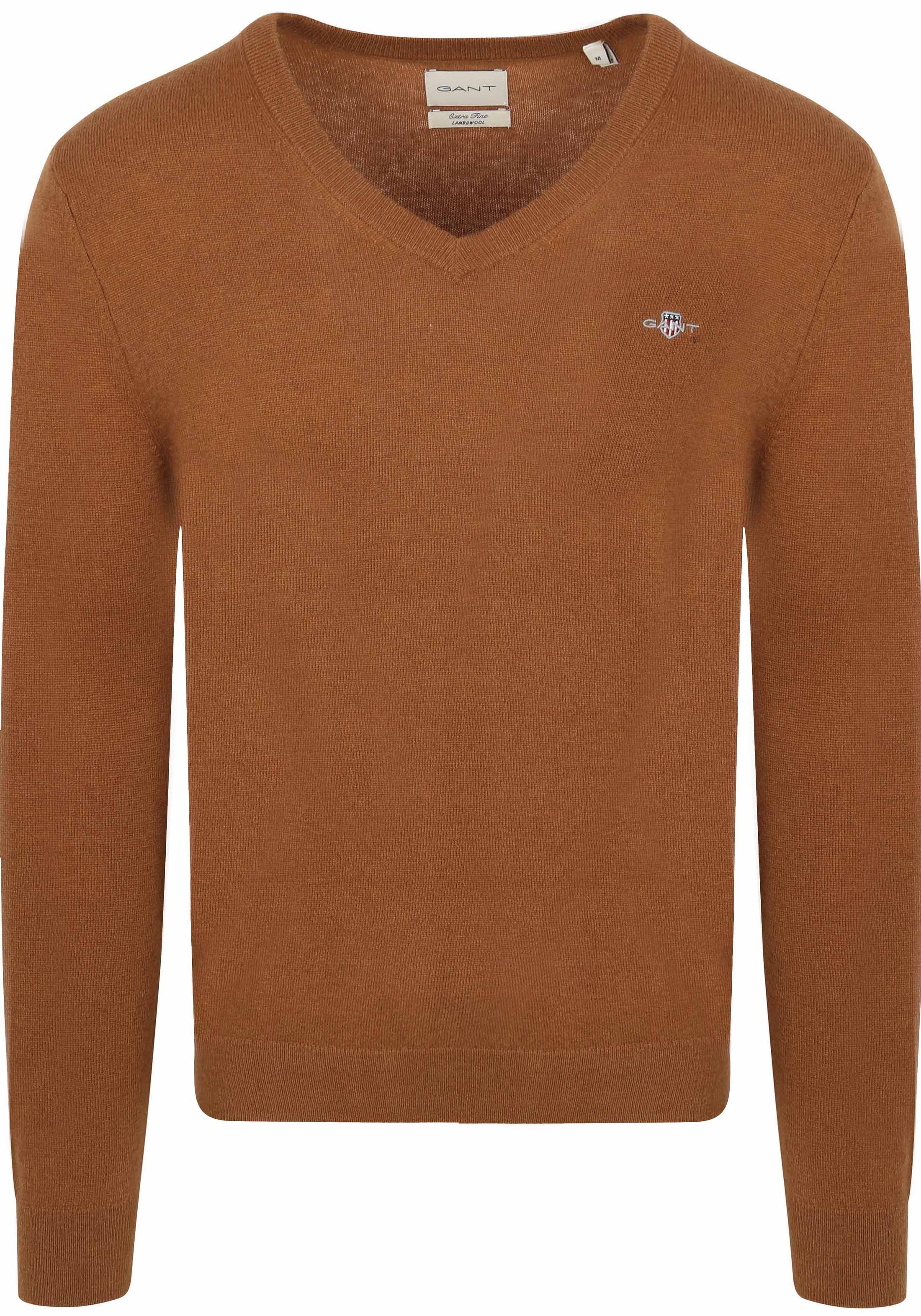Gant Pullover V-hals Woolblend Kamel 8050274-220