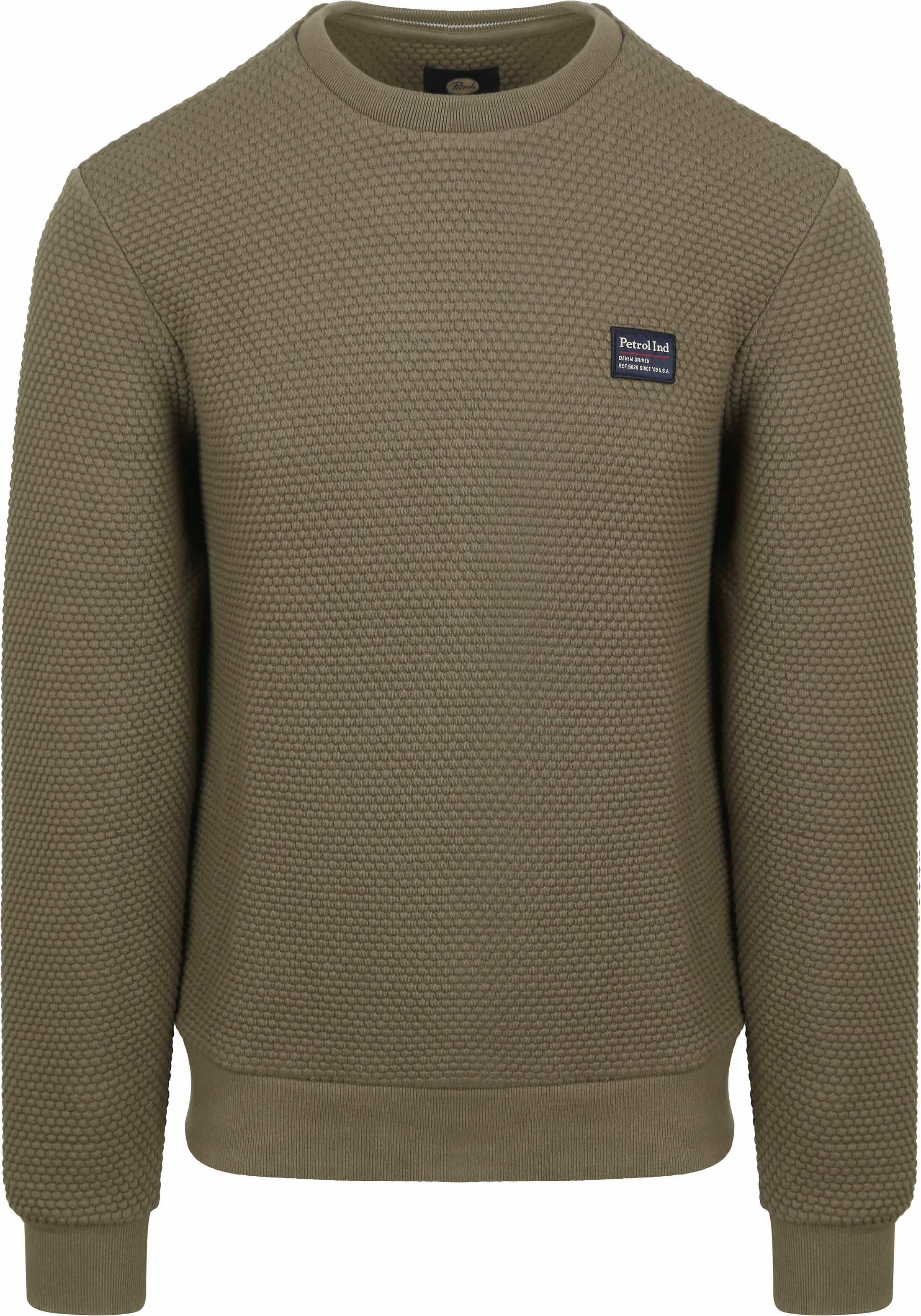Køb Petrol Struktur Pullover Oliven M-3050-SWR300-6174 | Suitable