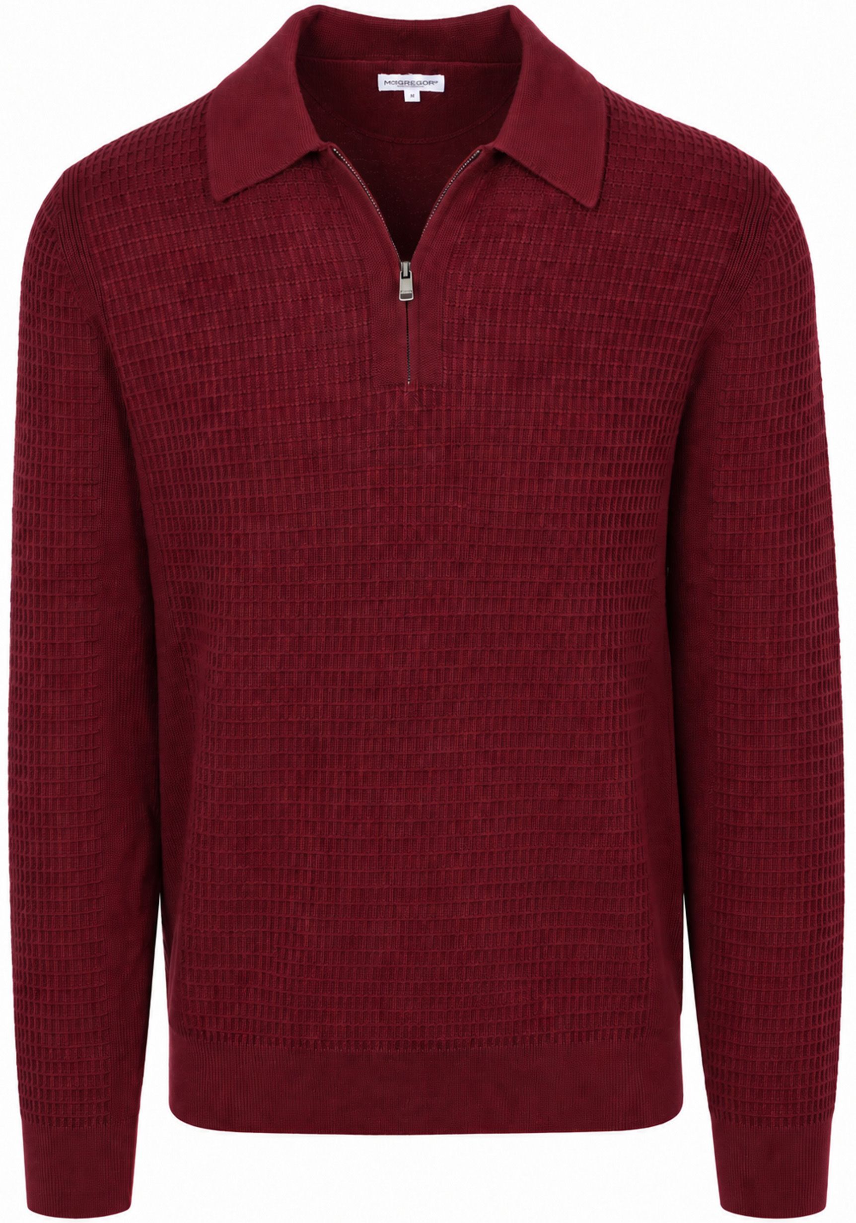 McGregor Pull à demi-zip Polo Knitted Structure Burgundy commander en ligne | MM262.1206.01-4215 | Suitable Luxembourg