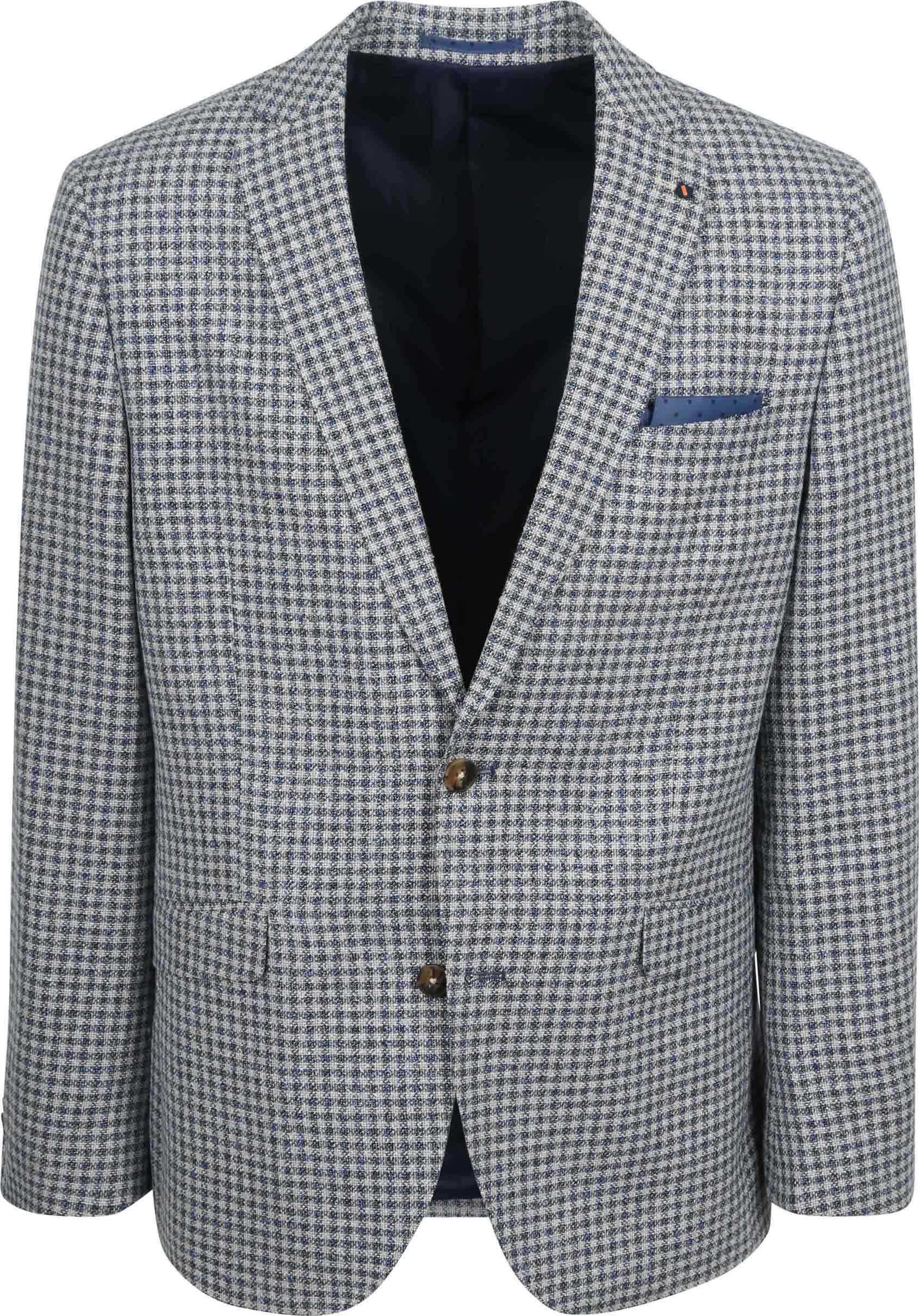 Suitable Colbert Grou Check Royal Blauw kopen | Suitable
