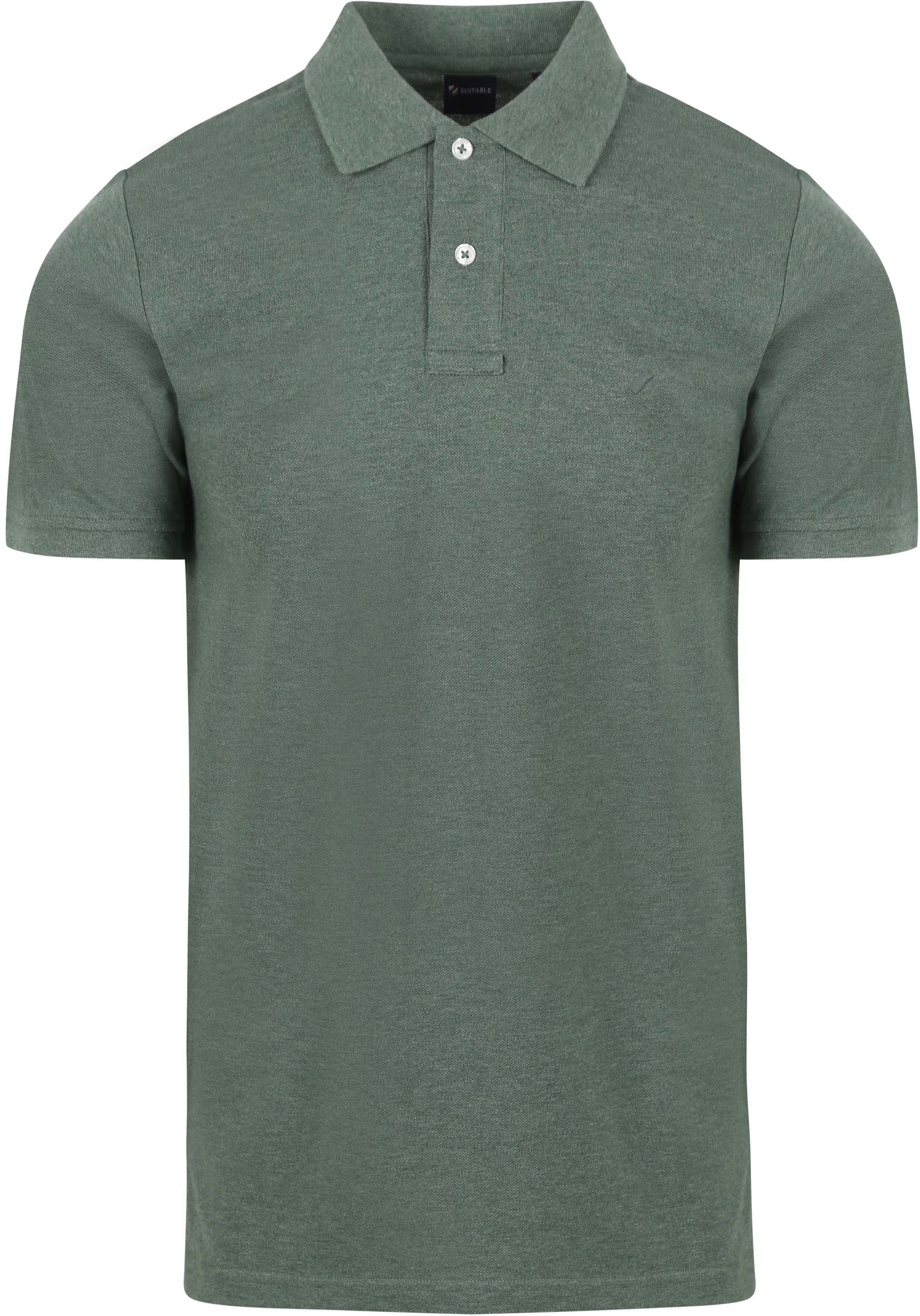 Suitable Man Grön polo SPE24108FA63ST-340