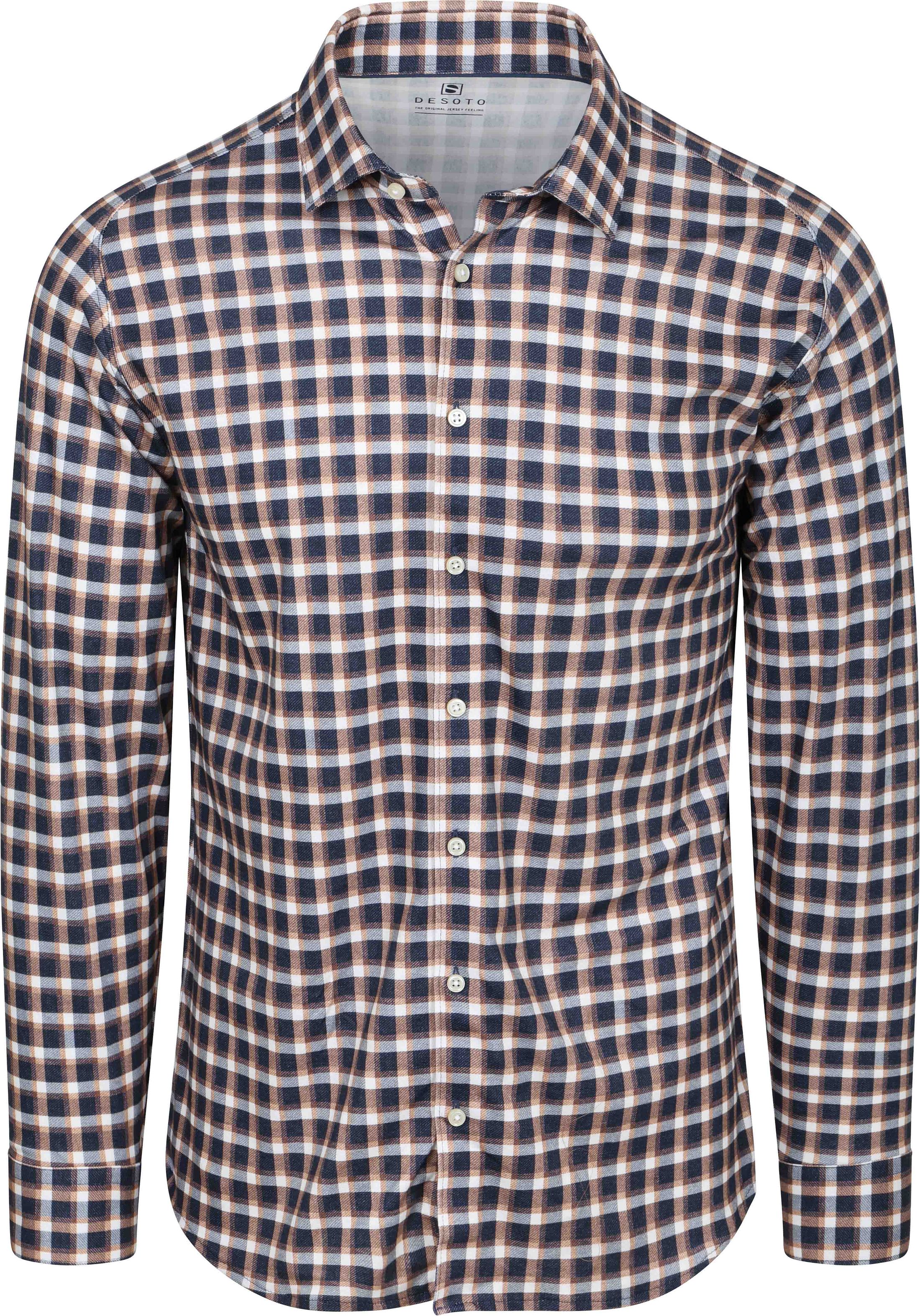 Desoto Shirt Checks Brown Navy order online | Suitable