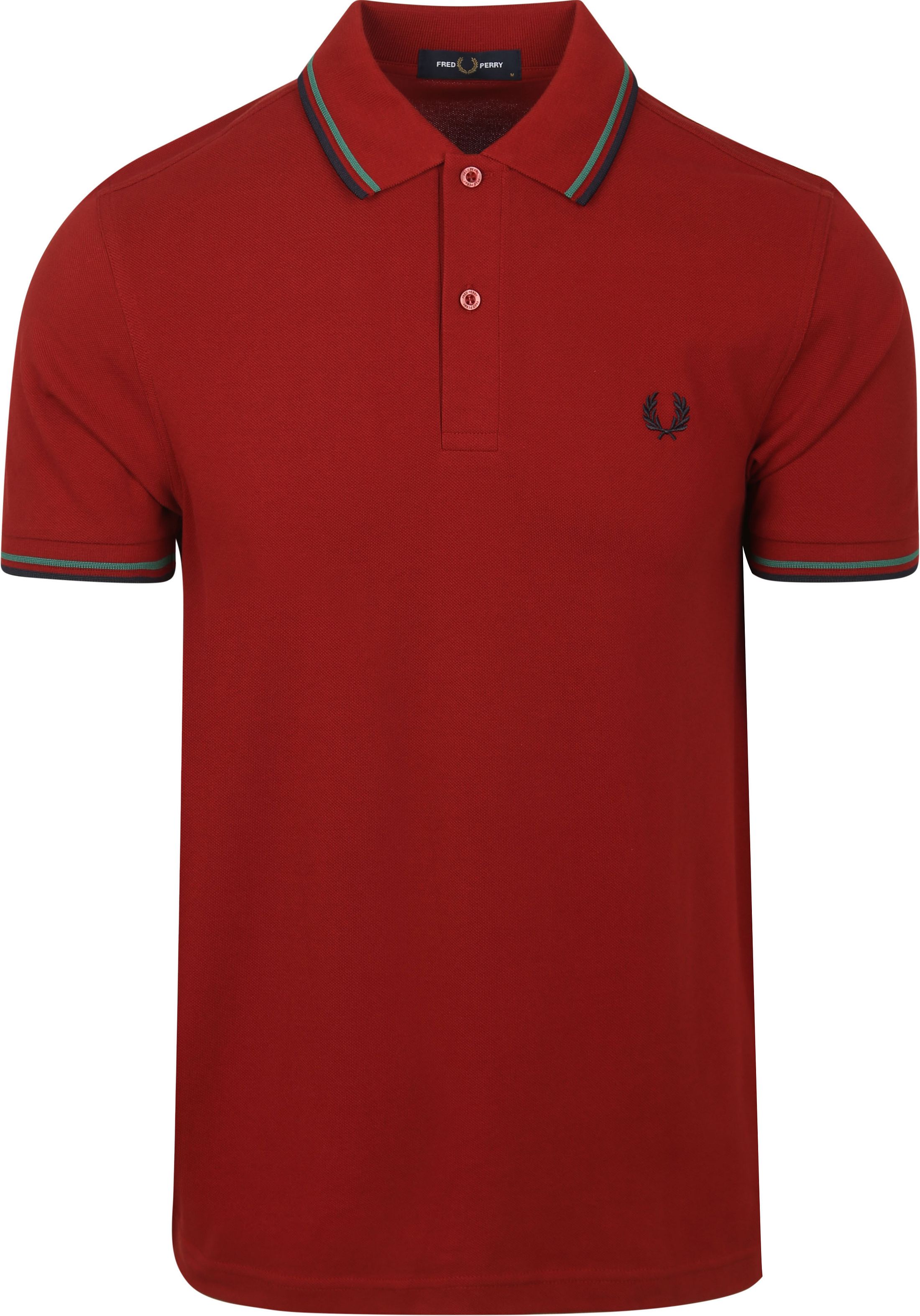 Fred Perry Poloskjorte med twin-tippet M3600 i rødt M3600-Z62