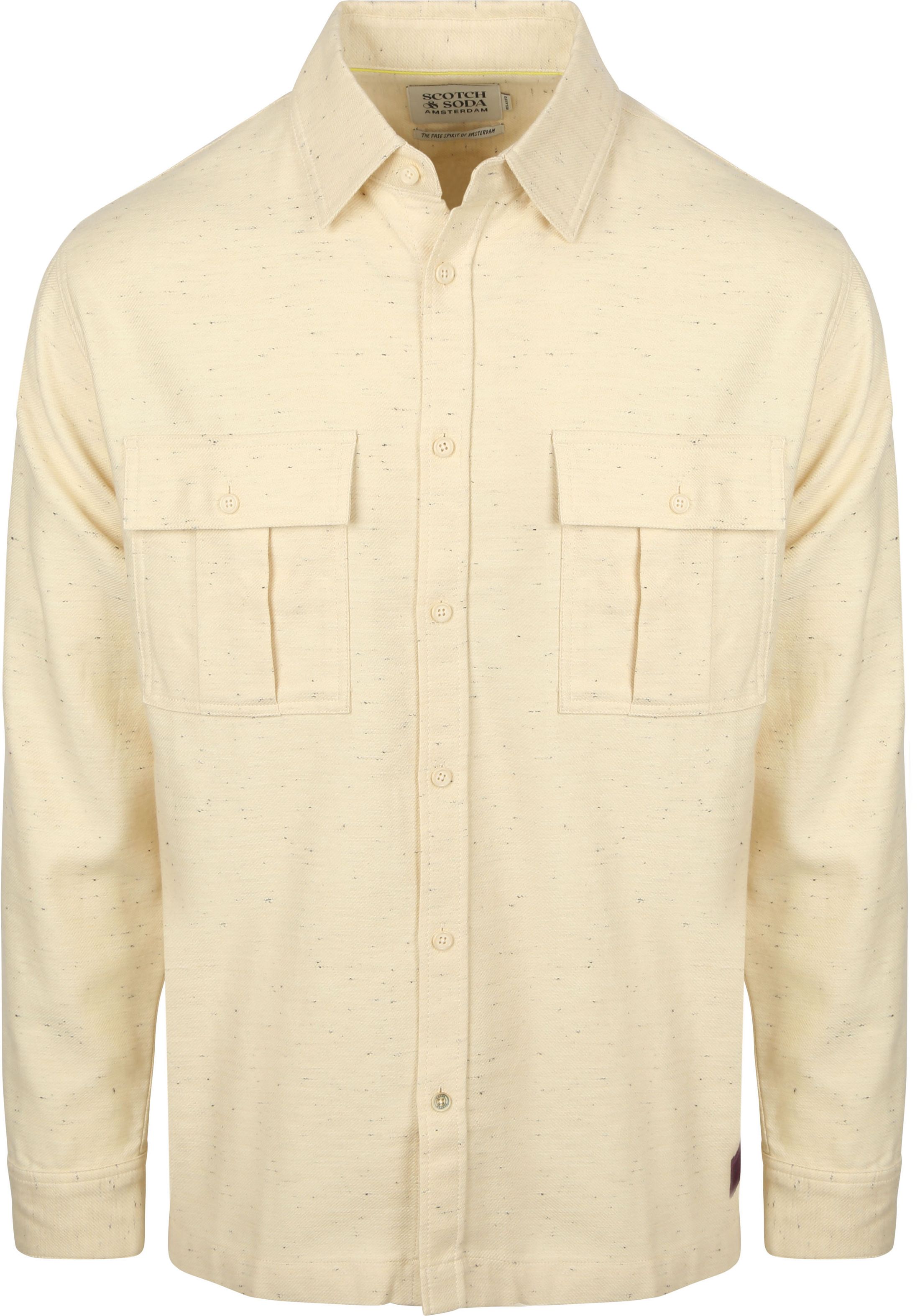 Scotch and Soda Melange Overshirt Beige kaufen | 181587-270 | Suitable