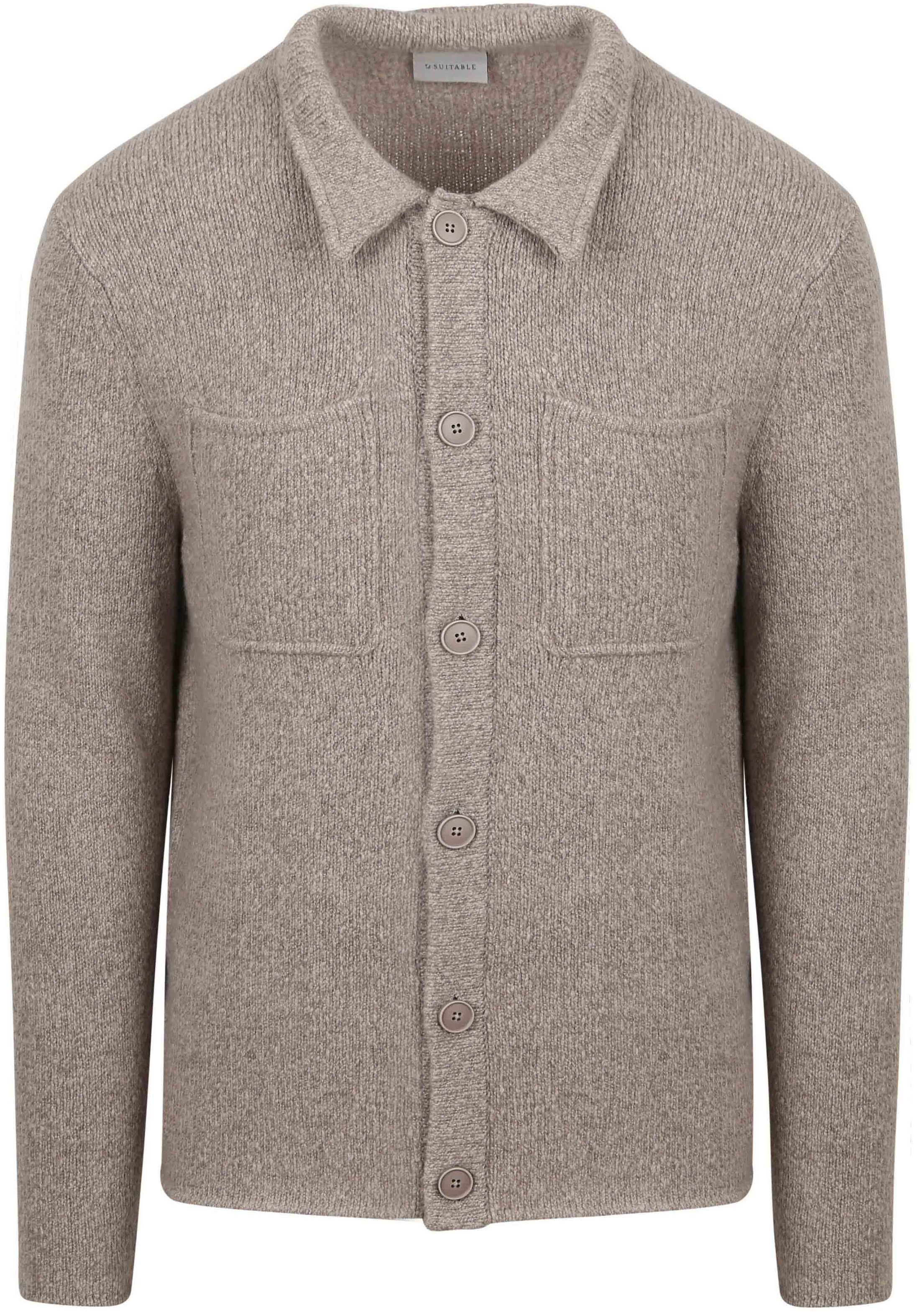 Suitable Cardigan Boiled Wool Taupe order online | OS-BOIWO- RAWED-25.01 FCD Taupe 38125 | Suitable Slovenia