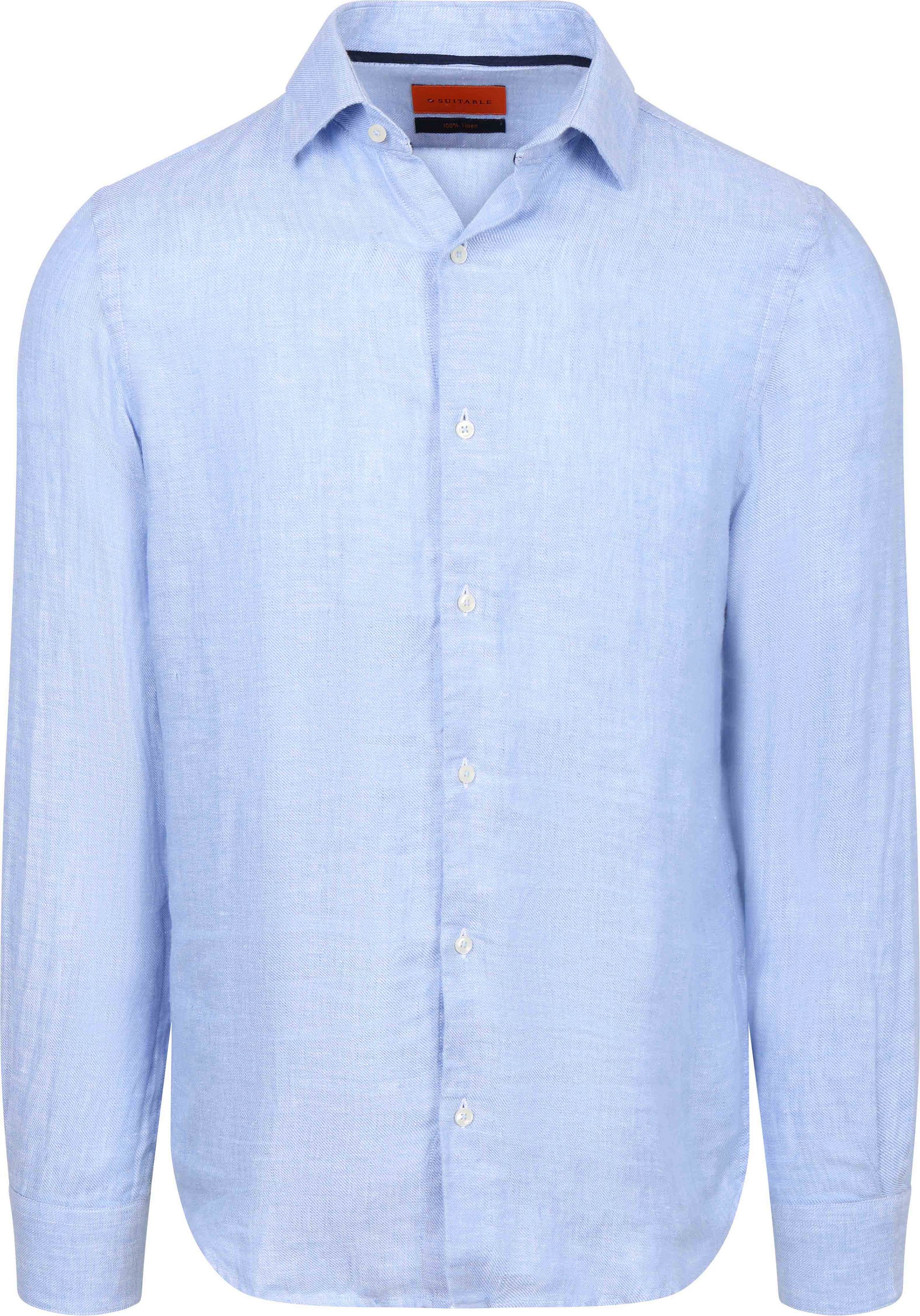 Suitable Overhemd Linnen Mid Blue kopen | Suitable