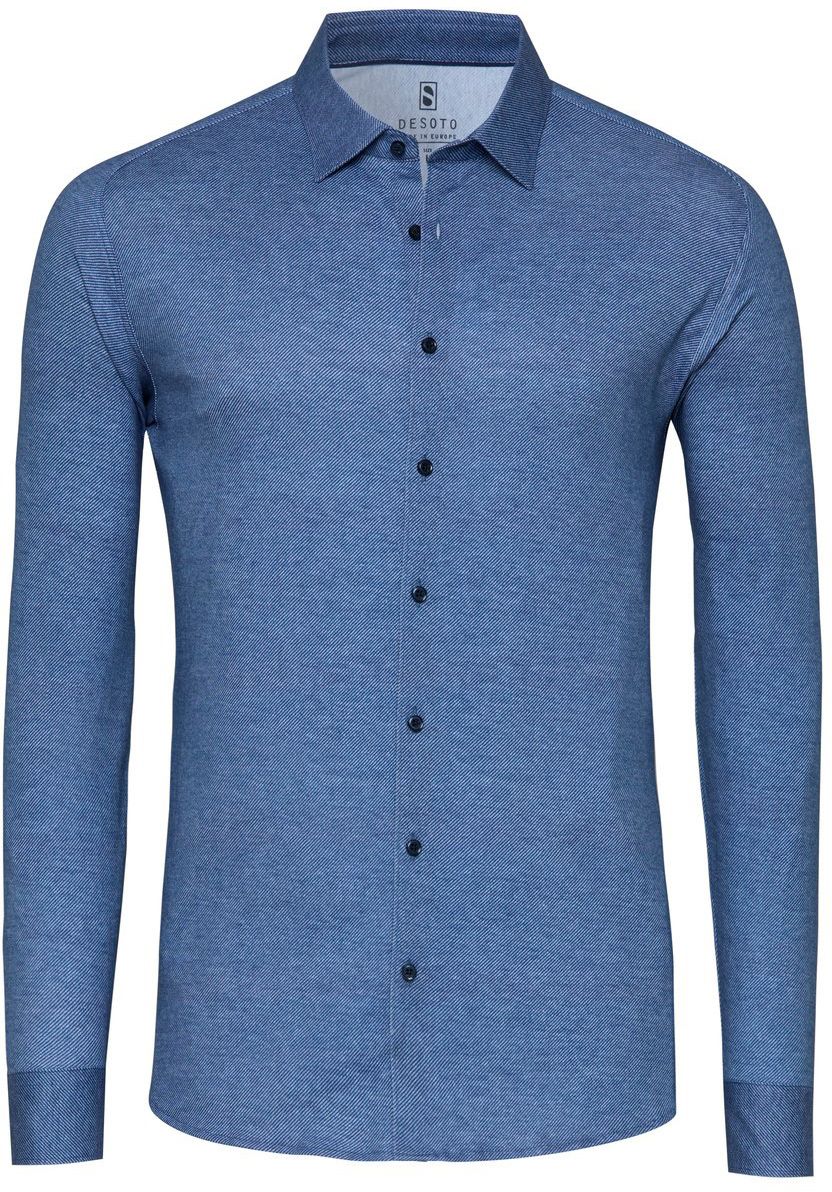 Desoto Skjorta Twill Optics Blå 87528-3-594