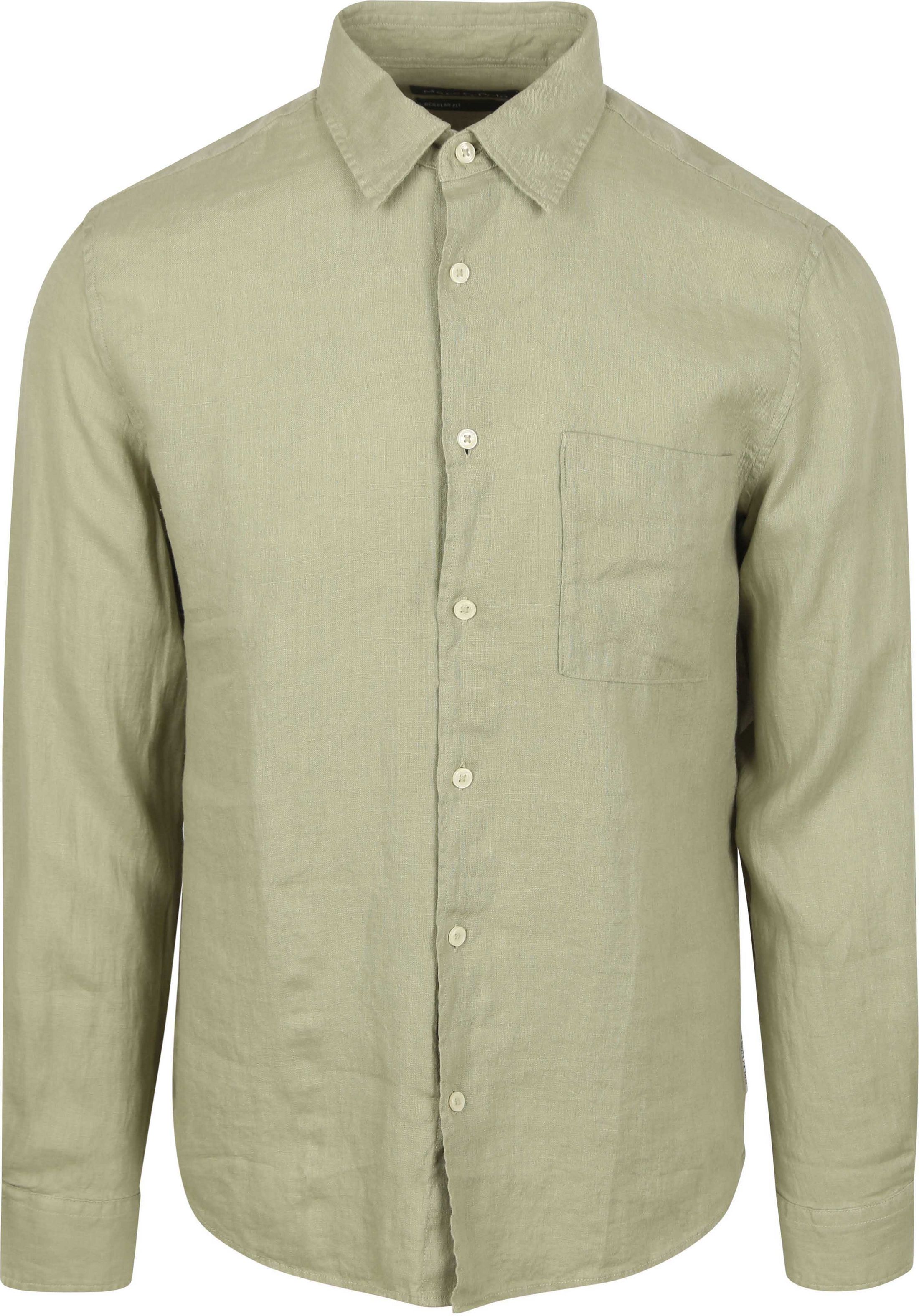 Marc O'Polo Overhemd Linnen Groen M23742842318-443 kopen | Suitable