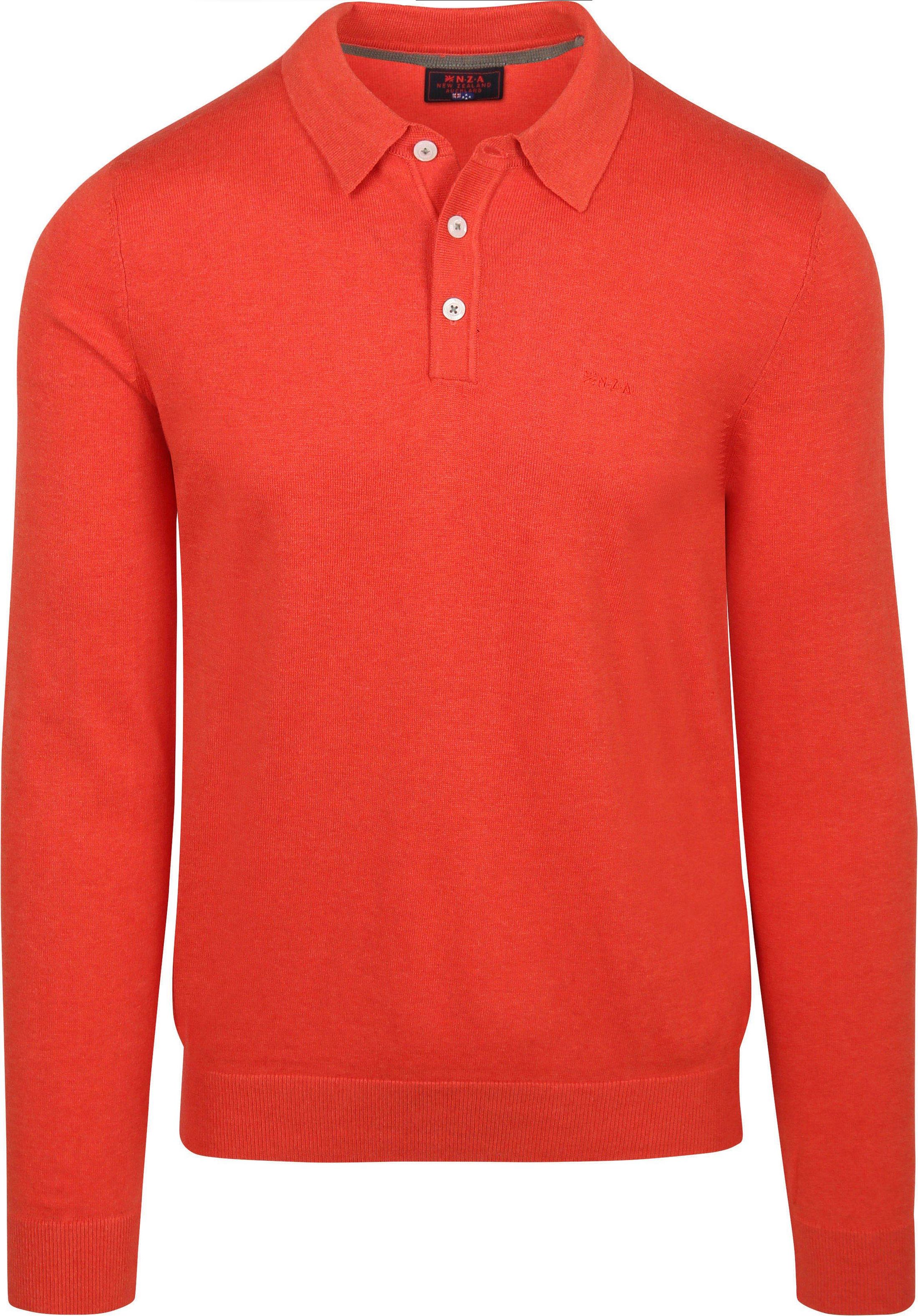 NZA Longsleeve Knitted Polo Shirt Red order online | Suitable