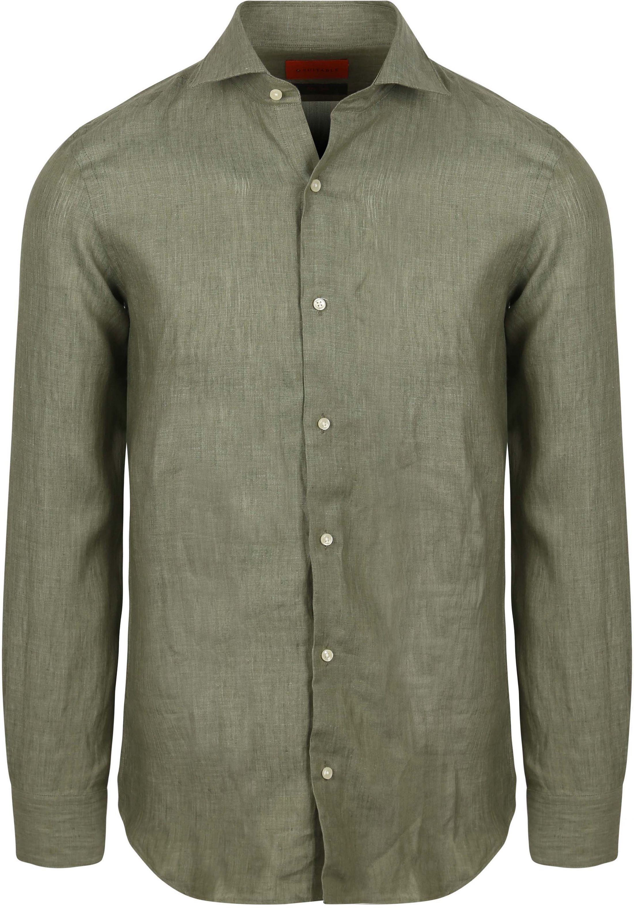 Suitable Skjorte Lin Grønn SH-LIN-CLAS-25.05 Green 