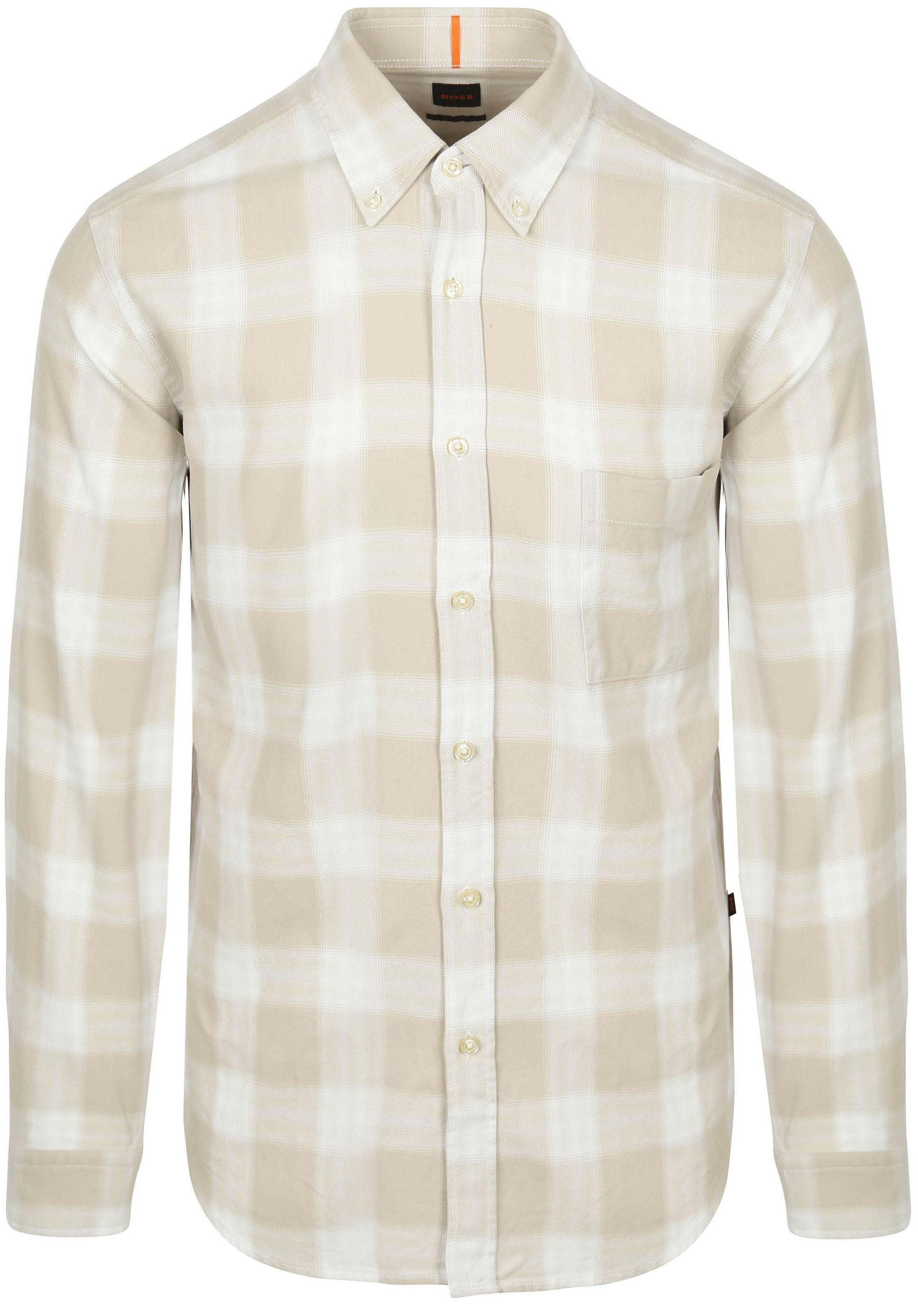 BOSS Rickert Overhemd Ruit Beige 50549430-271 kopen | Suitable