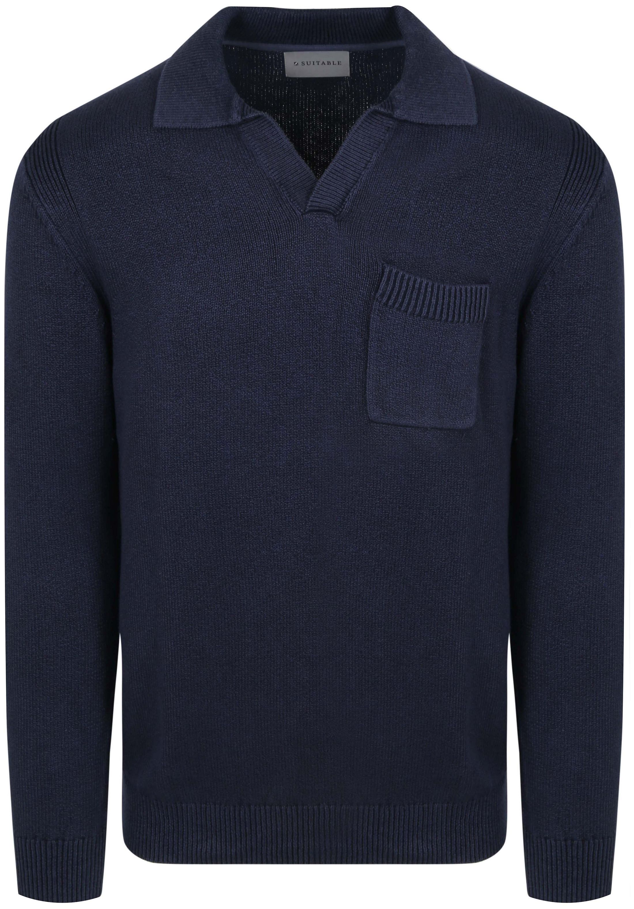 Suitable Jersey Azul PU-RAW-RIVA-POCKET 26.02 navy FCD 41134 