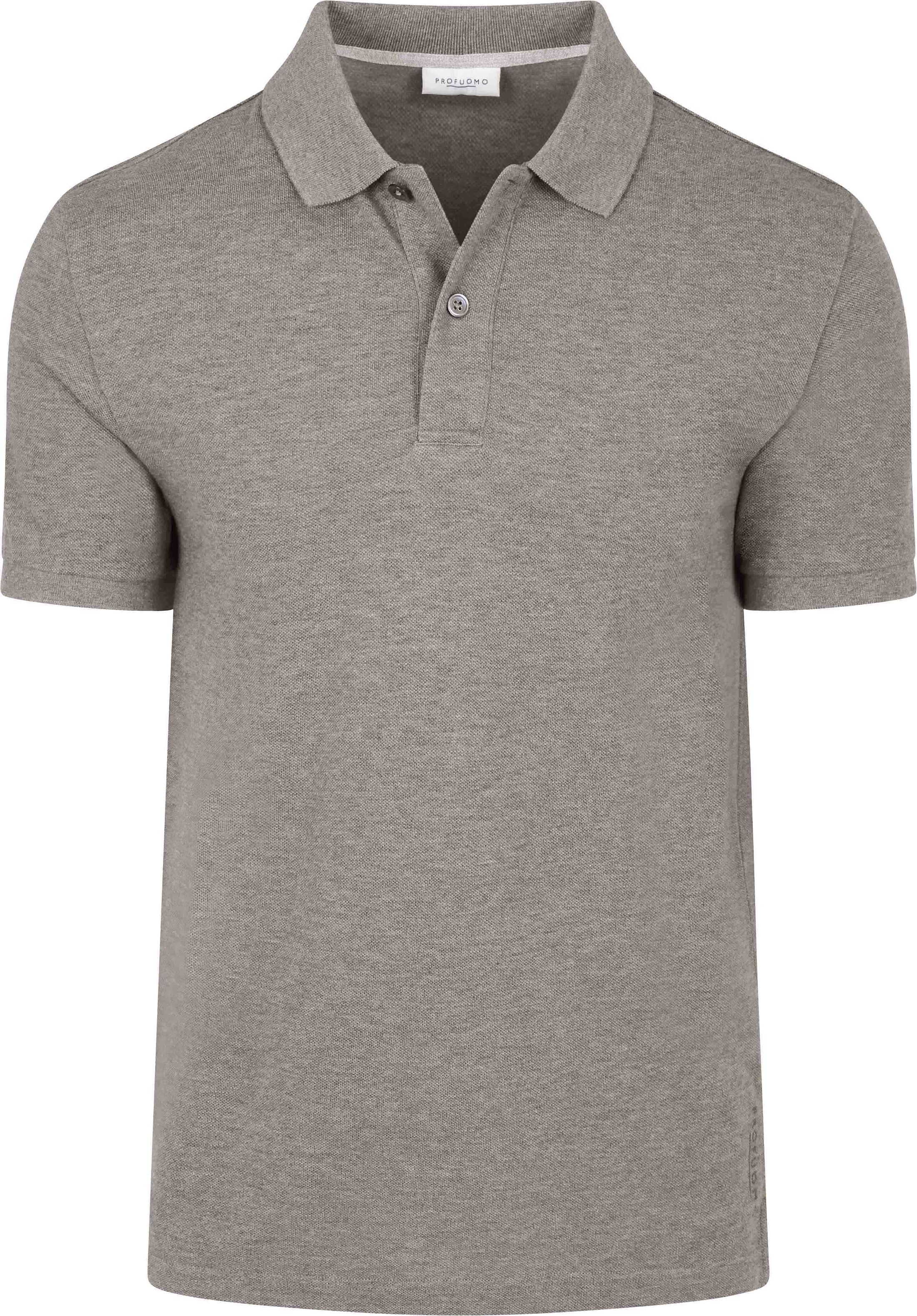 Profuomo Piqué Poloshirt Melange Braun kaufen | Suitable
