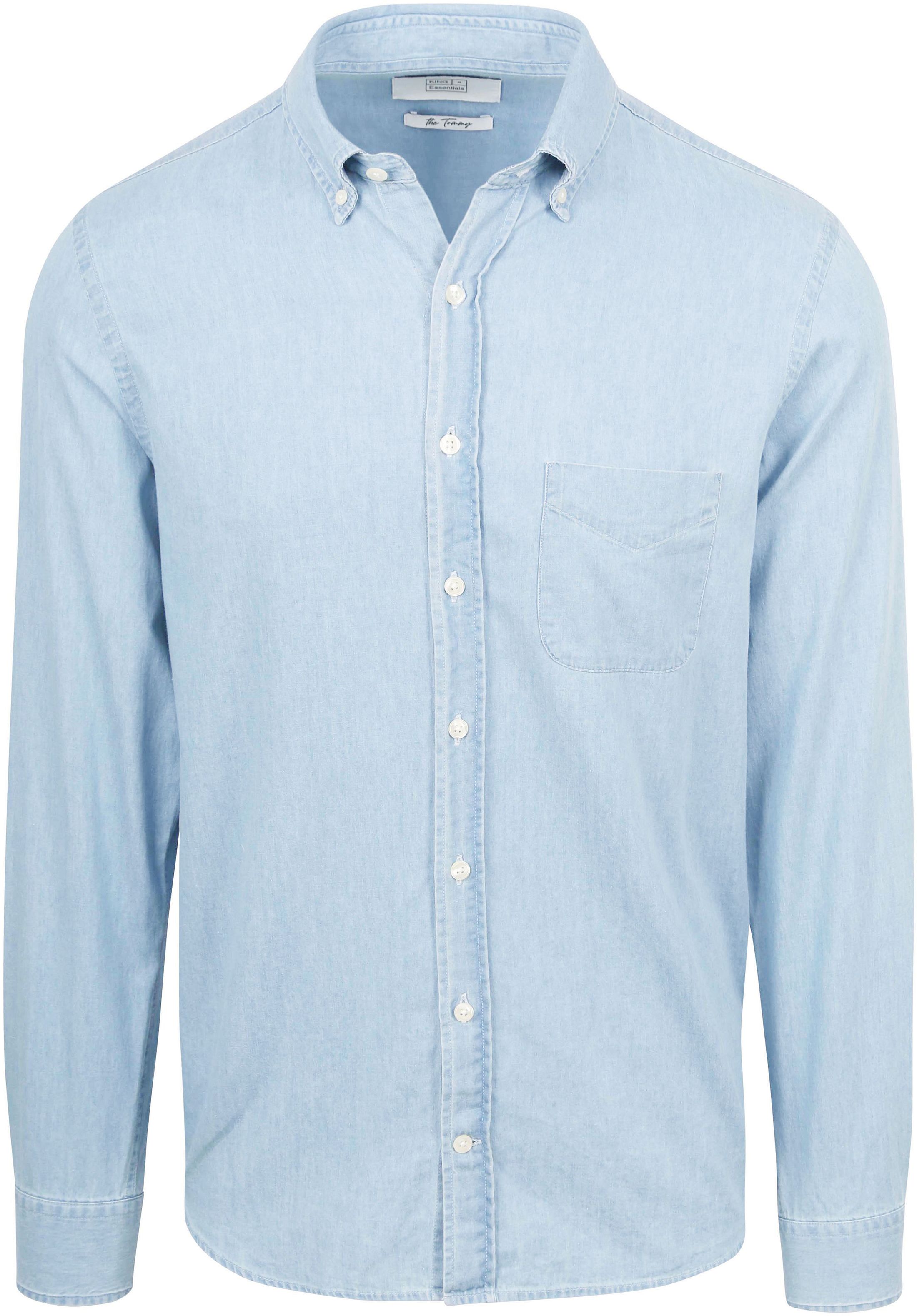 King Essentials The Tommy Denim Skjorte Chambray Lyseblå KM111080033-B003H