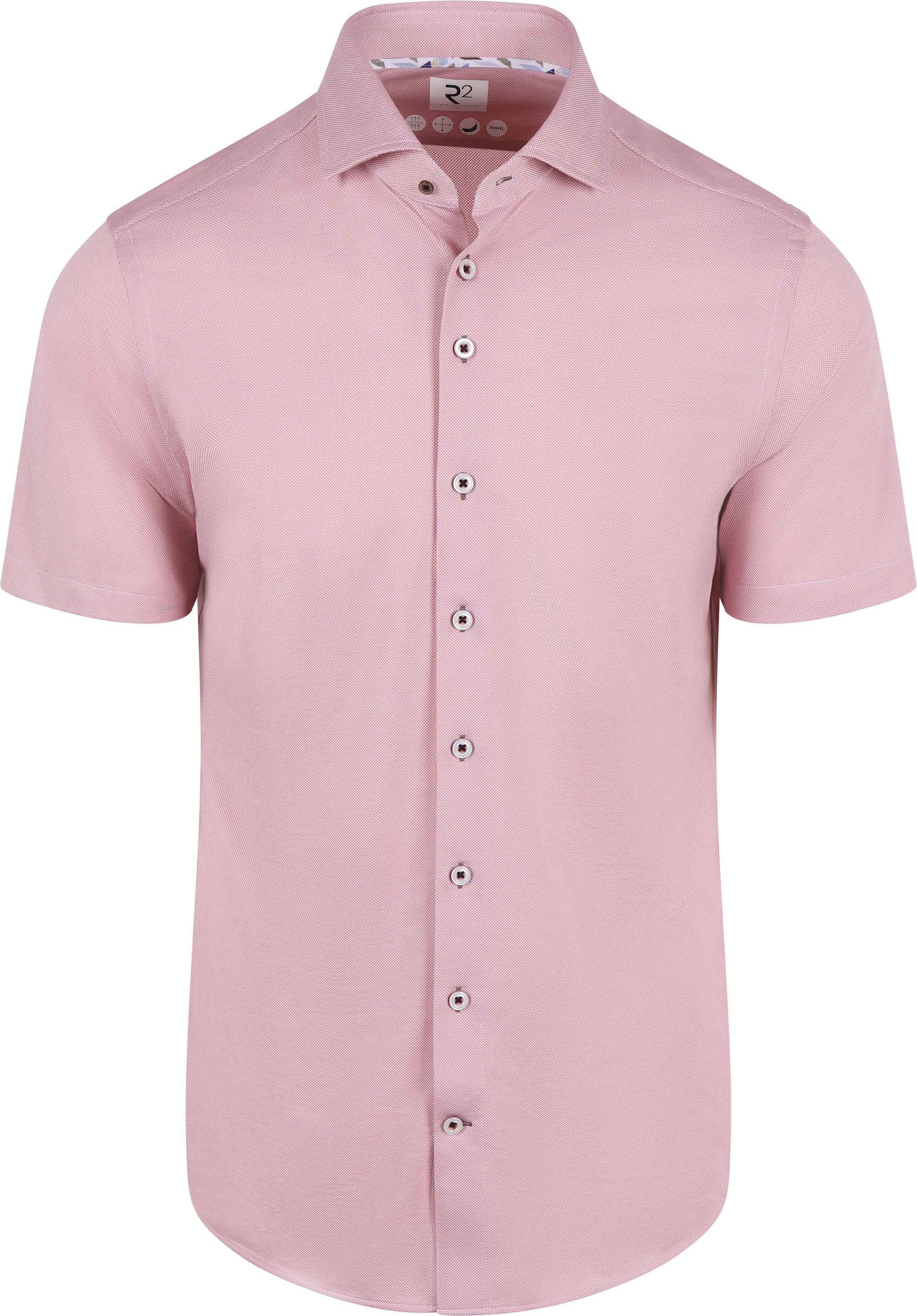 R2 Chemise Short Sleeve Technical Knitted Dobby Rose commander en ligne | Suitable Luxembourg