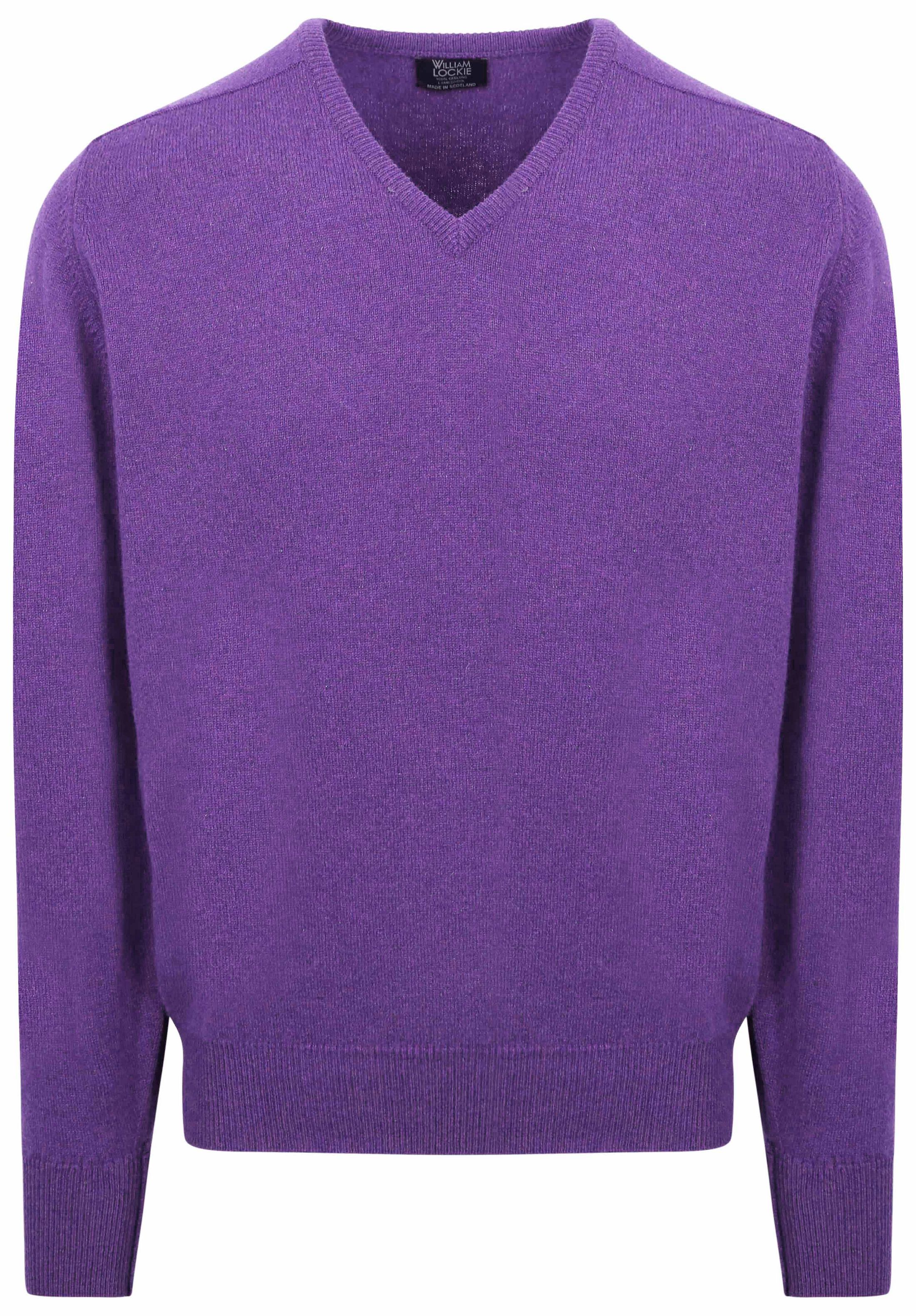William Lockie V-hals Lamull Lilla 7092DF-203 Heliotrope