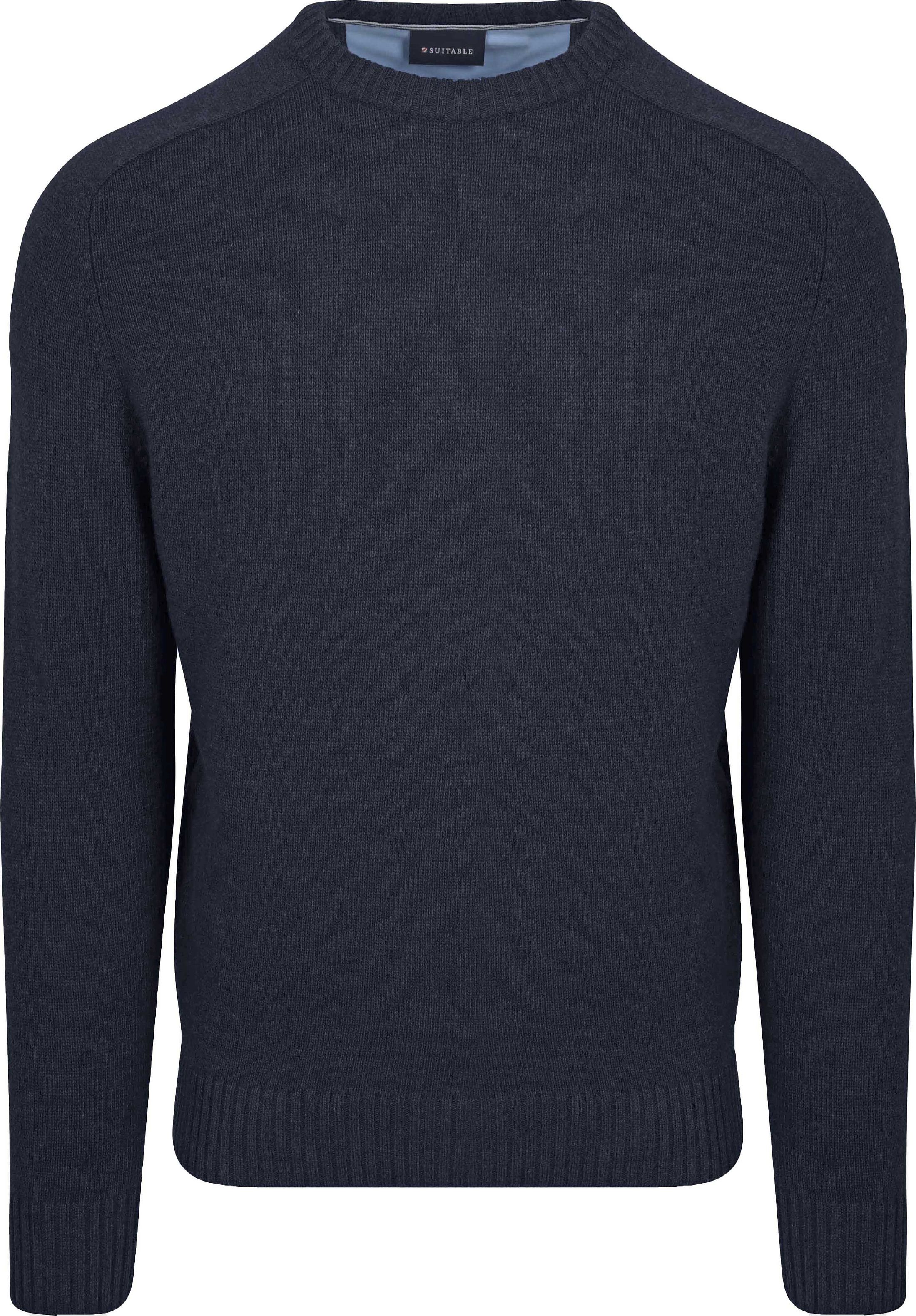 Suitable Lammwolle Pullover Rundhals Navy PU-LMBS-O-24 Navy kaufen | Suitable