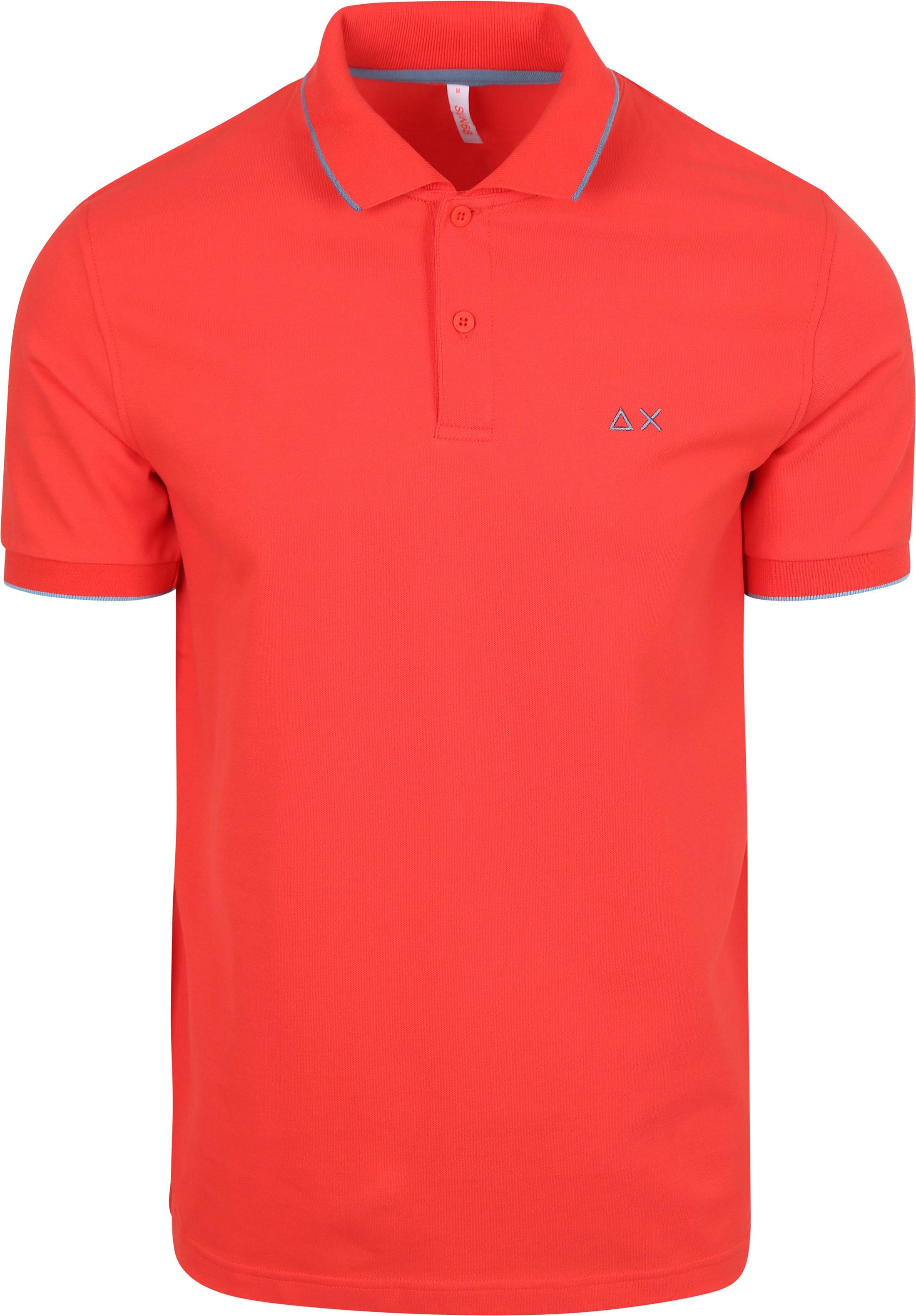 Køb Sun68 Poloshirt med Stribet Krave Rød A35110-10 | Suitable