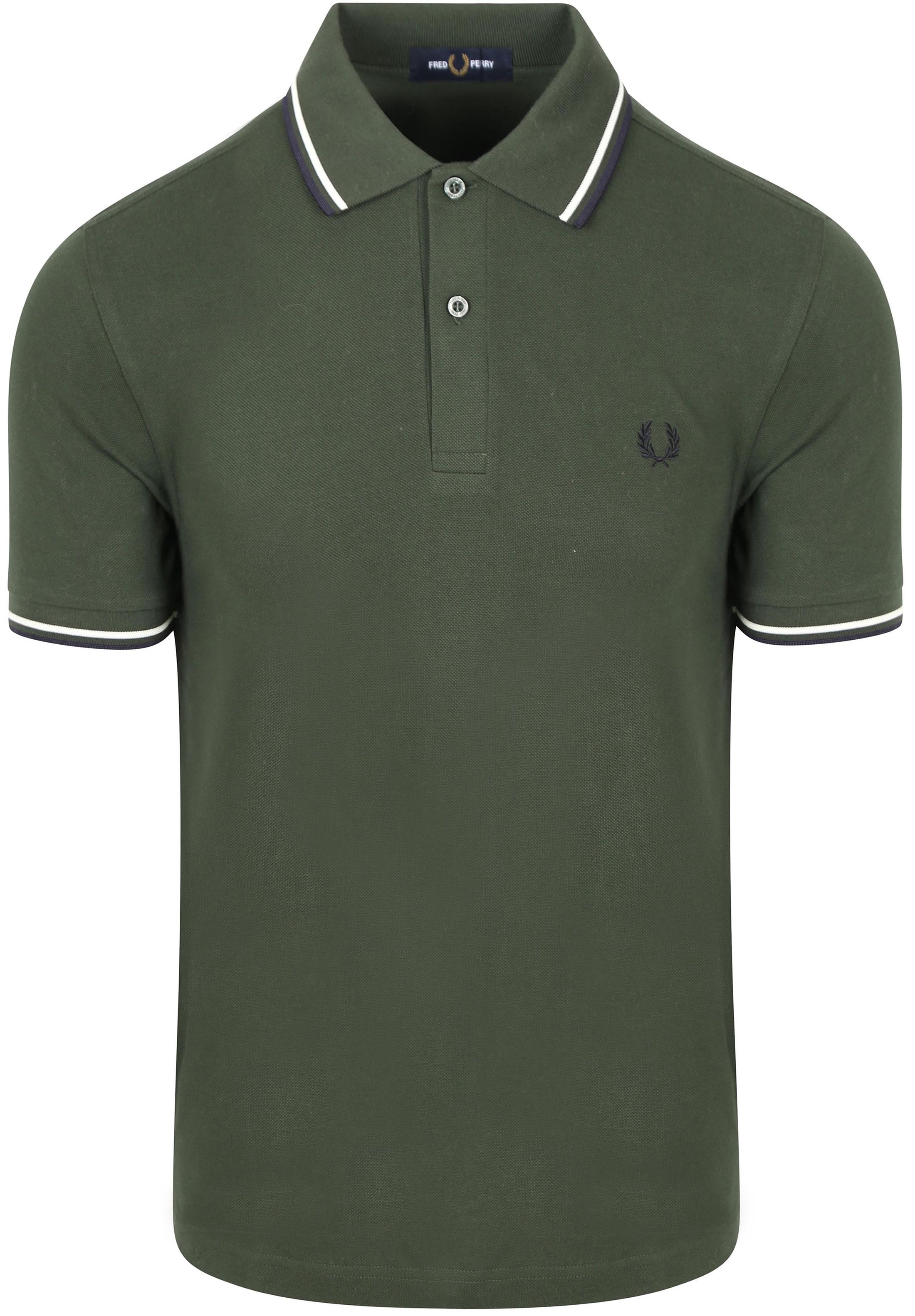 Fred Perry Polo Twin Tipped M3600 Donkergroen 53A kopen | Suitable