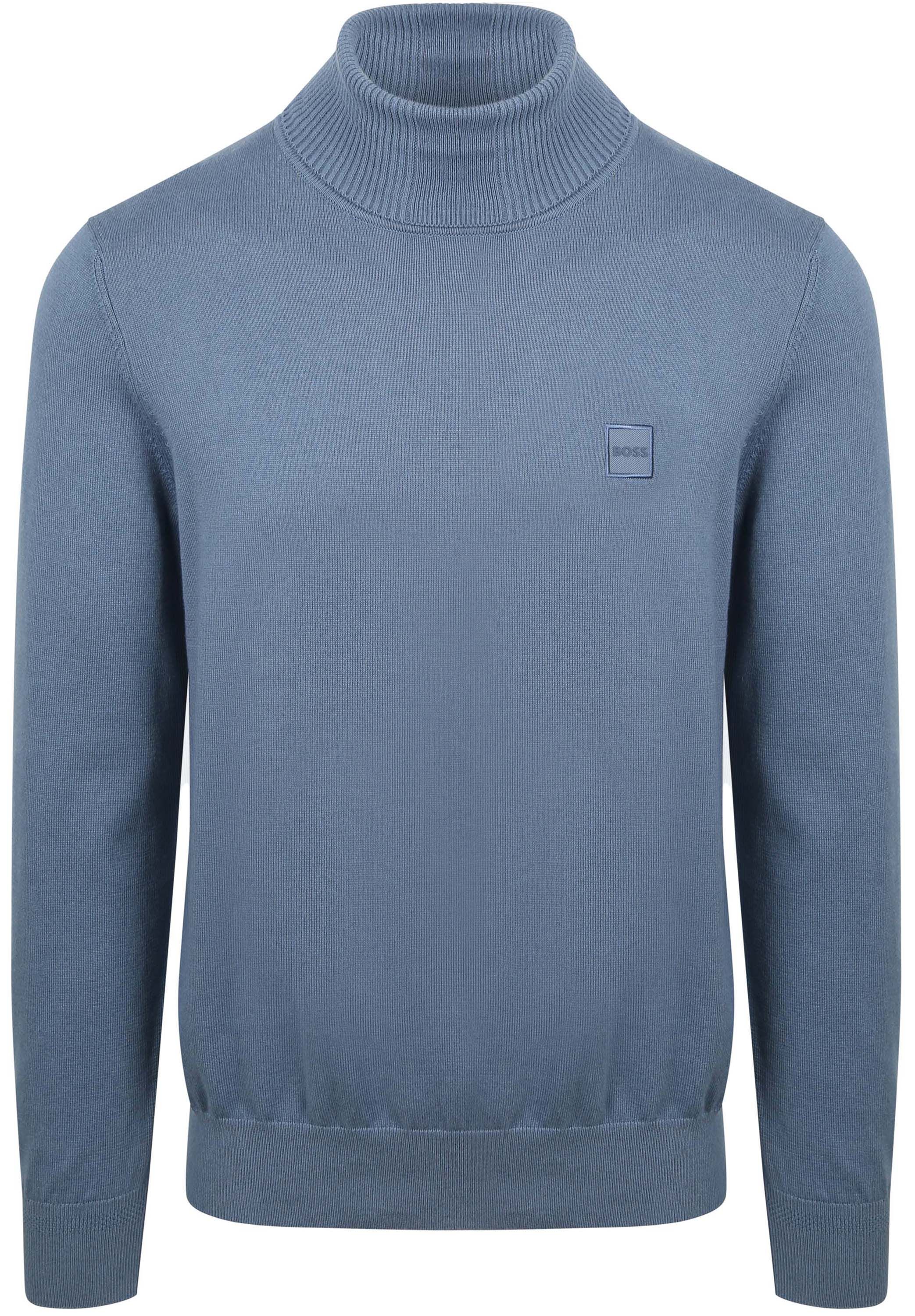BOSS Sweter Niebieski 50527573-495 