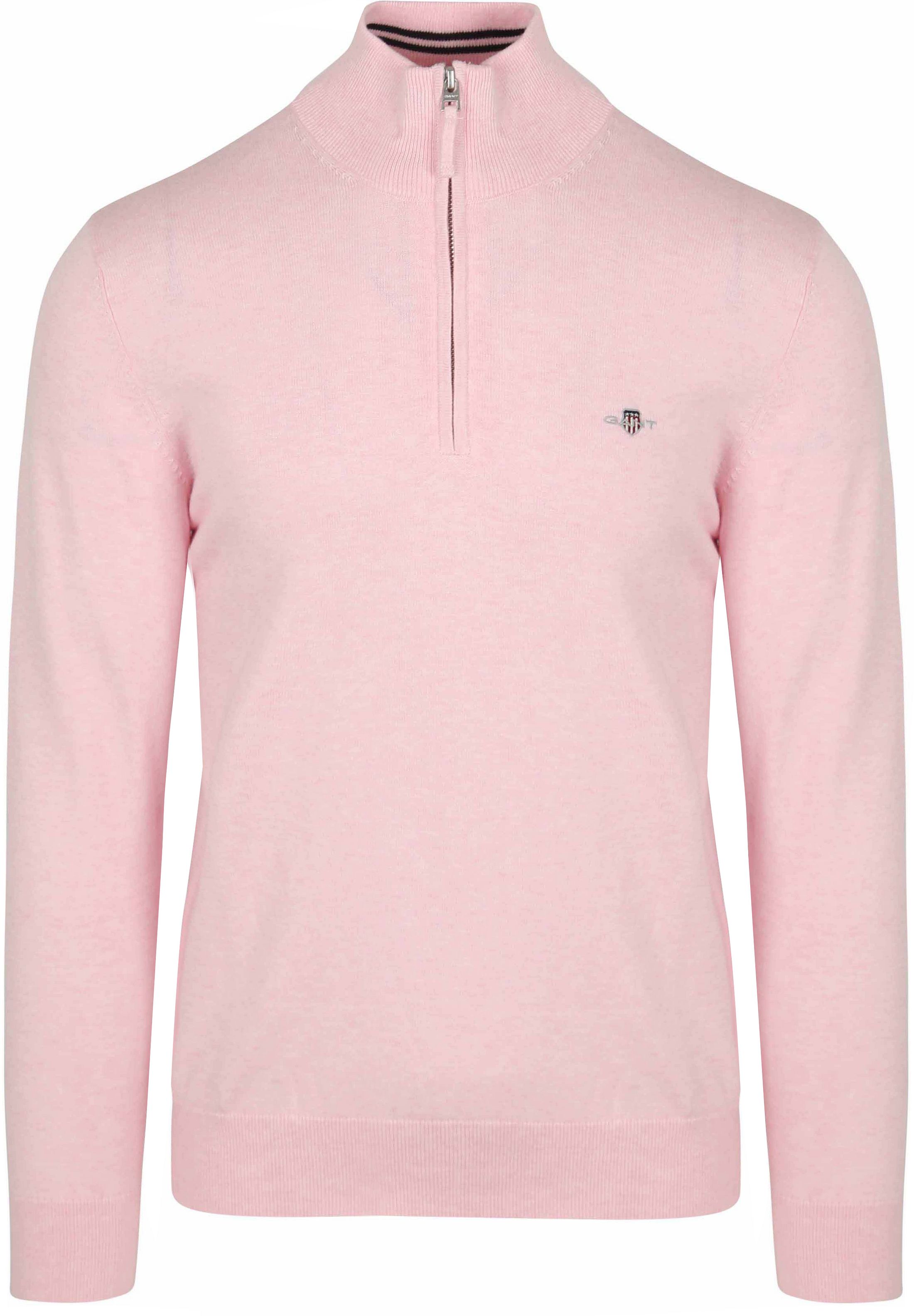 Gant Half Zip Tröja Ljusrosa 8030564-698