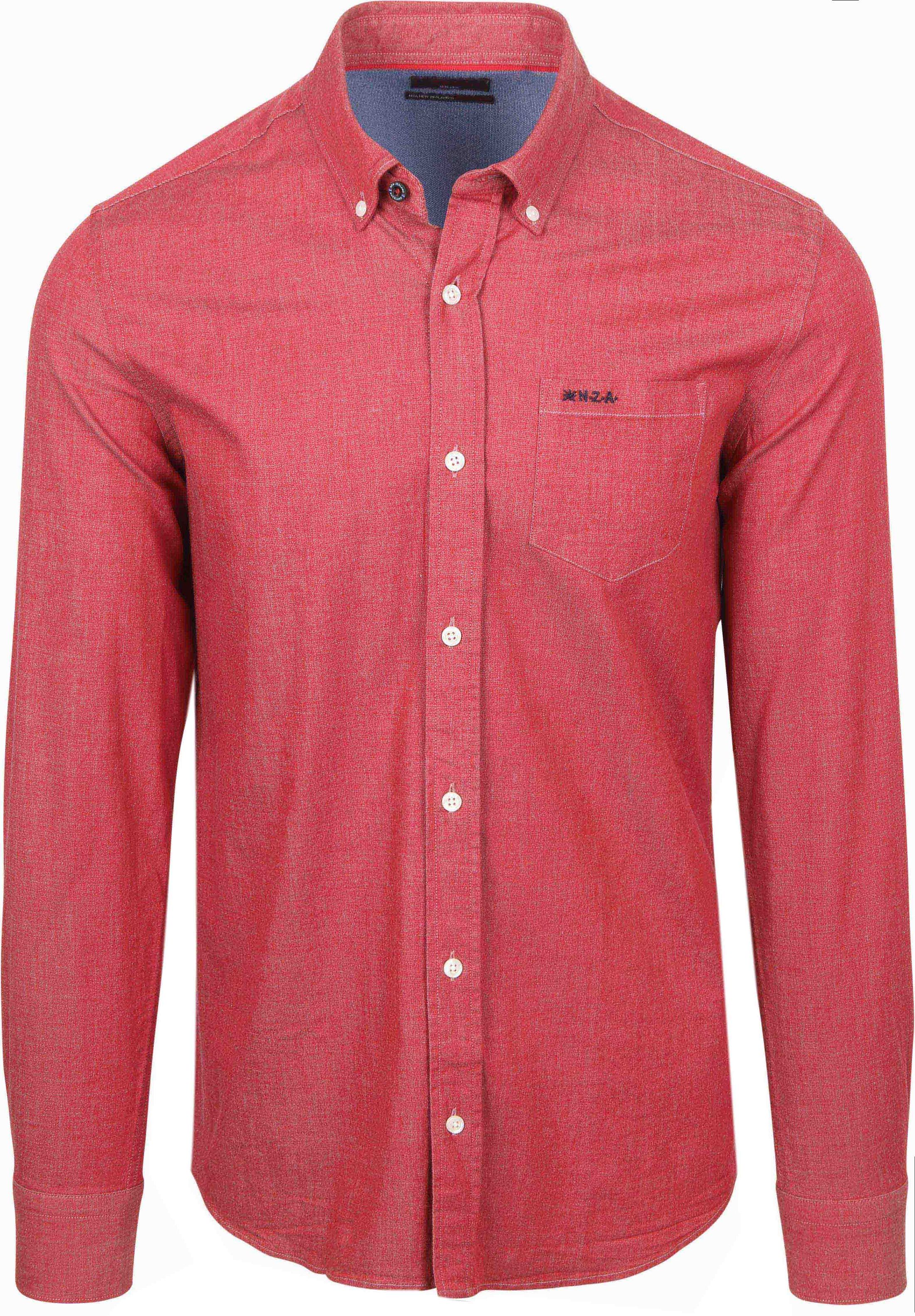 NZA Shirt James Twill Melange Red order online | 25HN500-1570 | Suitable Slovakia