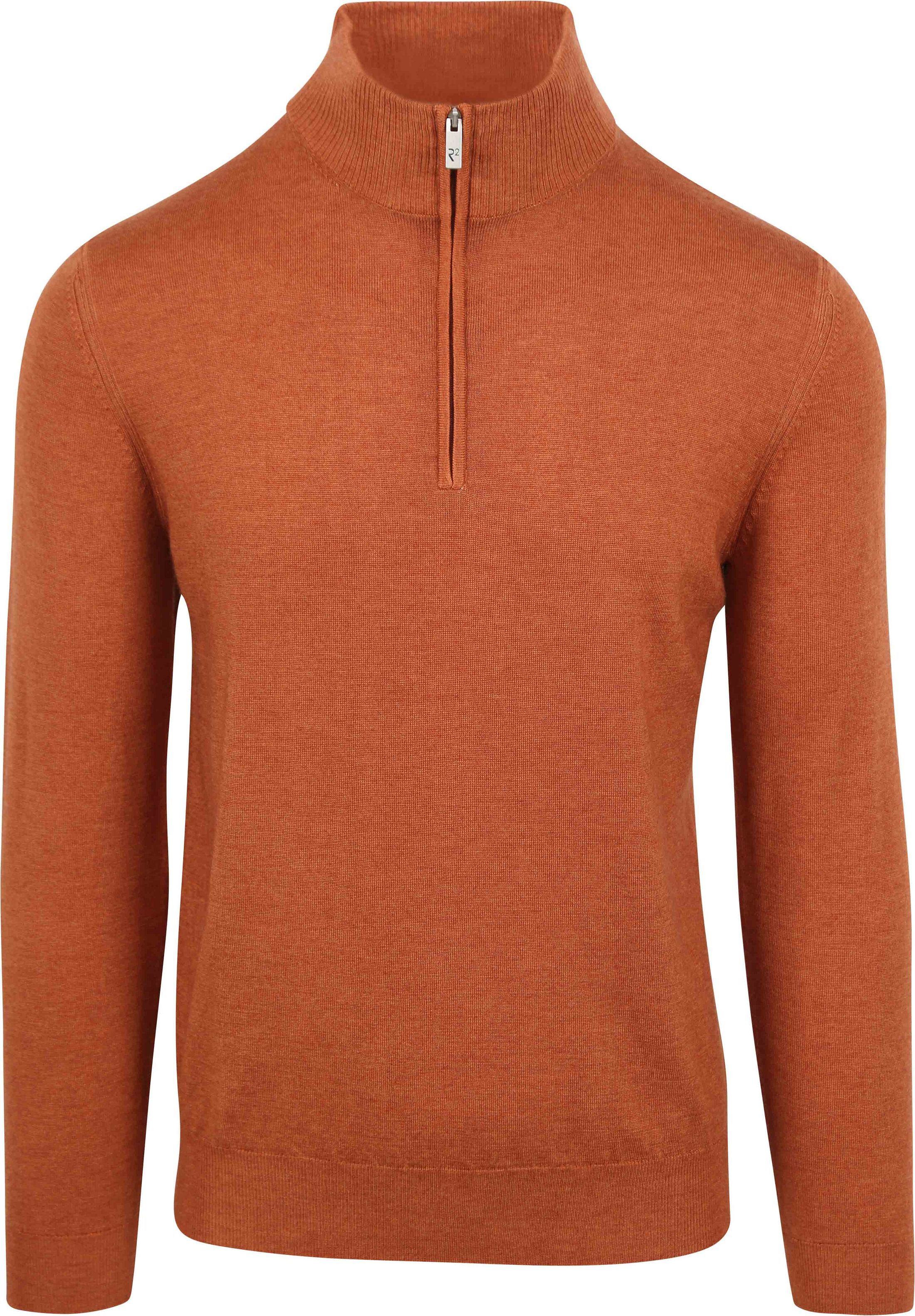 R2 Amsterdam Sweter Pomarańczowy 122.ZIP.001-090 
