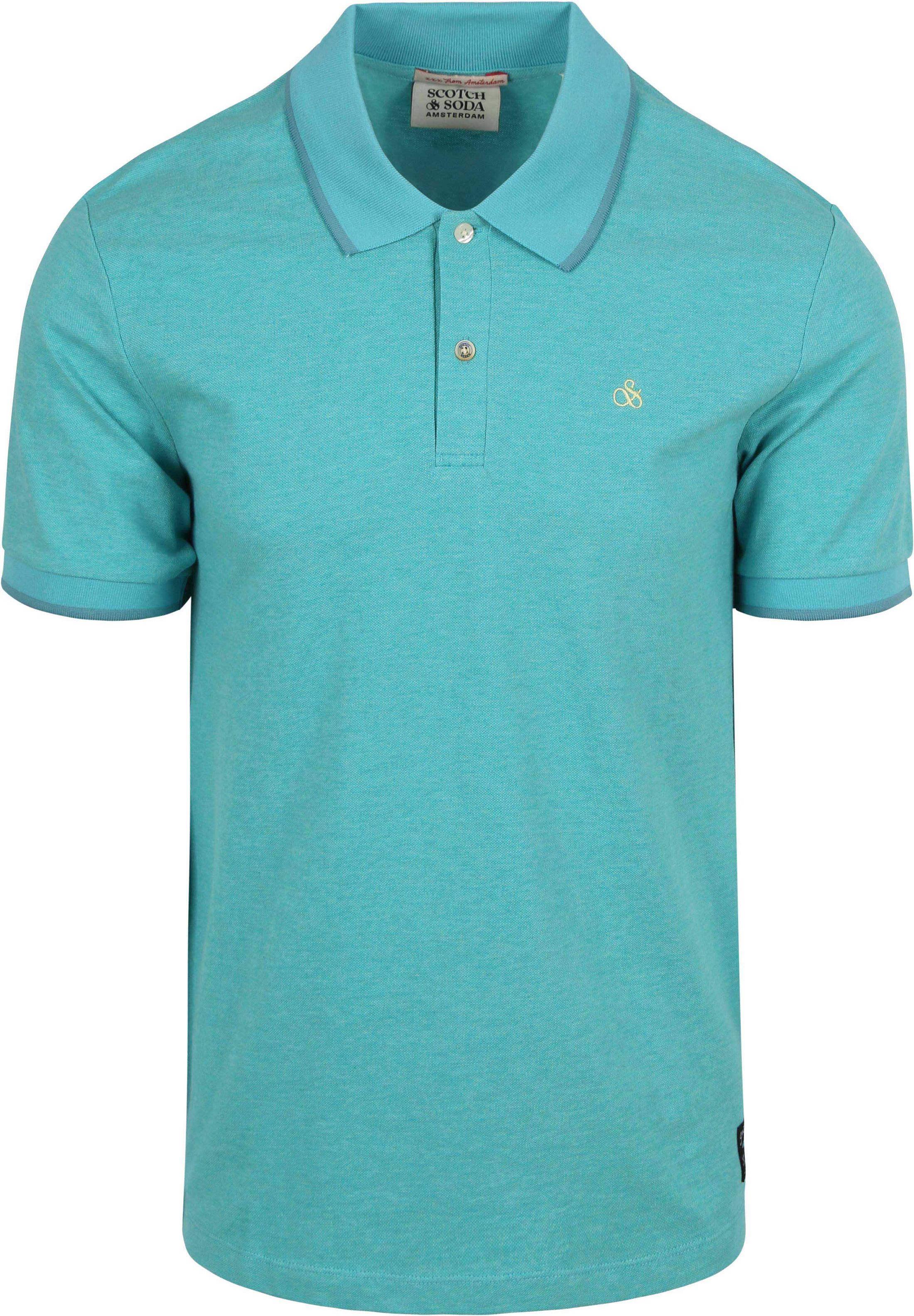 Scotch And Soda Melange Poloshirt Turqoise kaufen | 180101-411 | Suitable