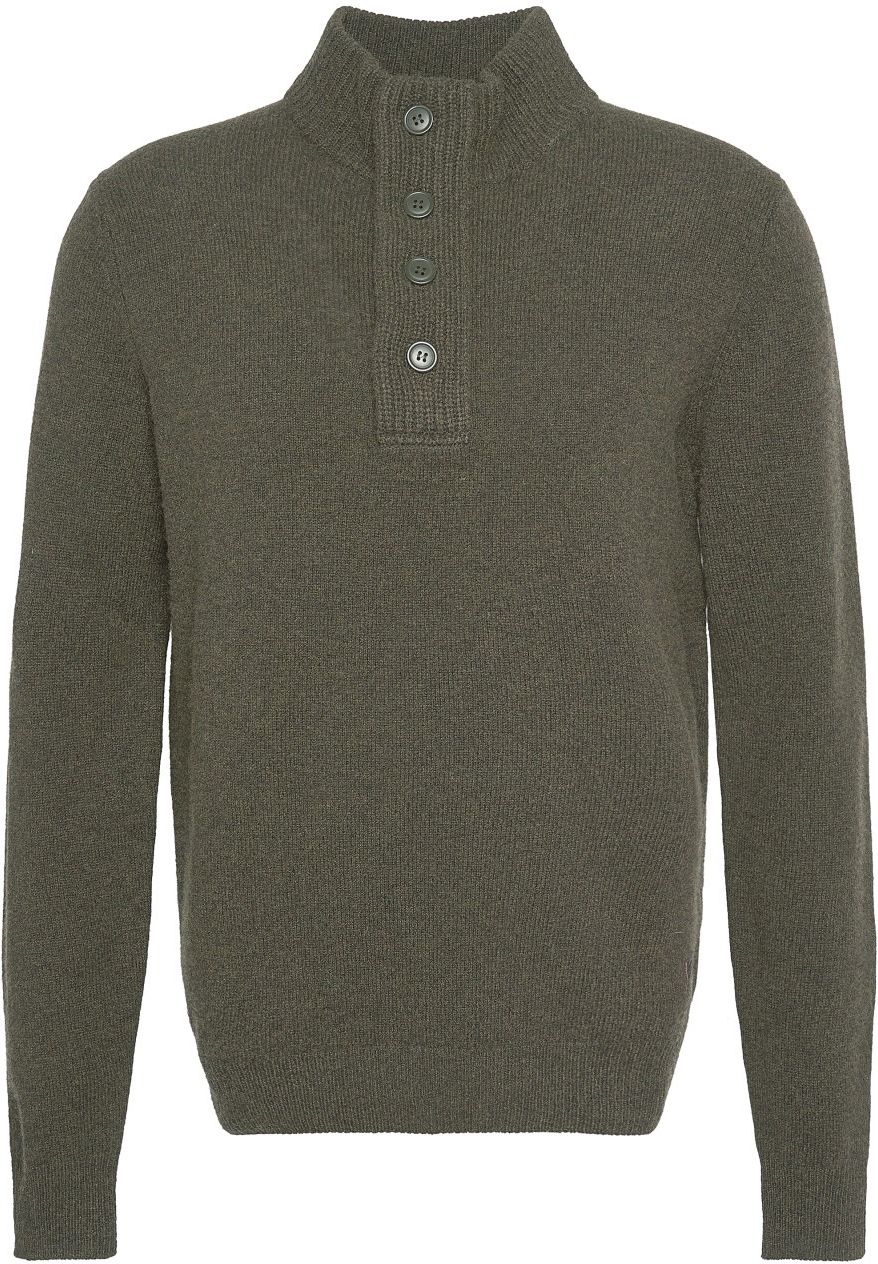 Barbour genser i ull med grønt lappet MKN0585-GN73