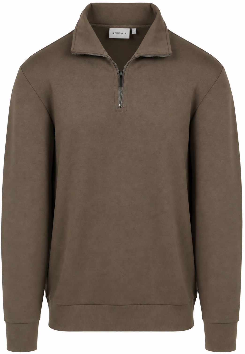 Suitable Scuba Half Zip Trui Taupe PU-INTER-HZ-26.02 taupe kopen | Suitable