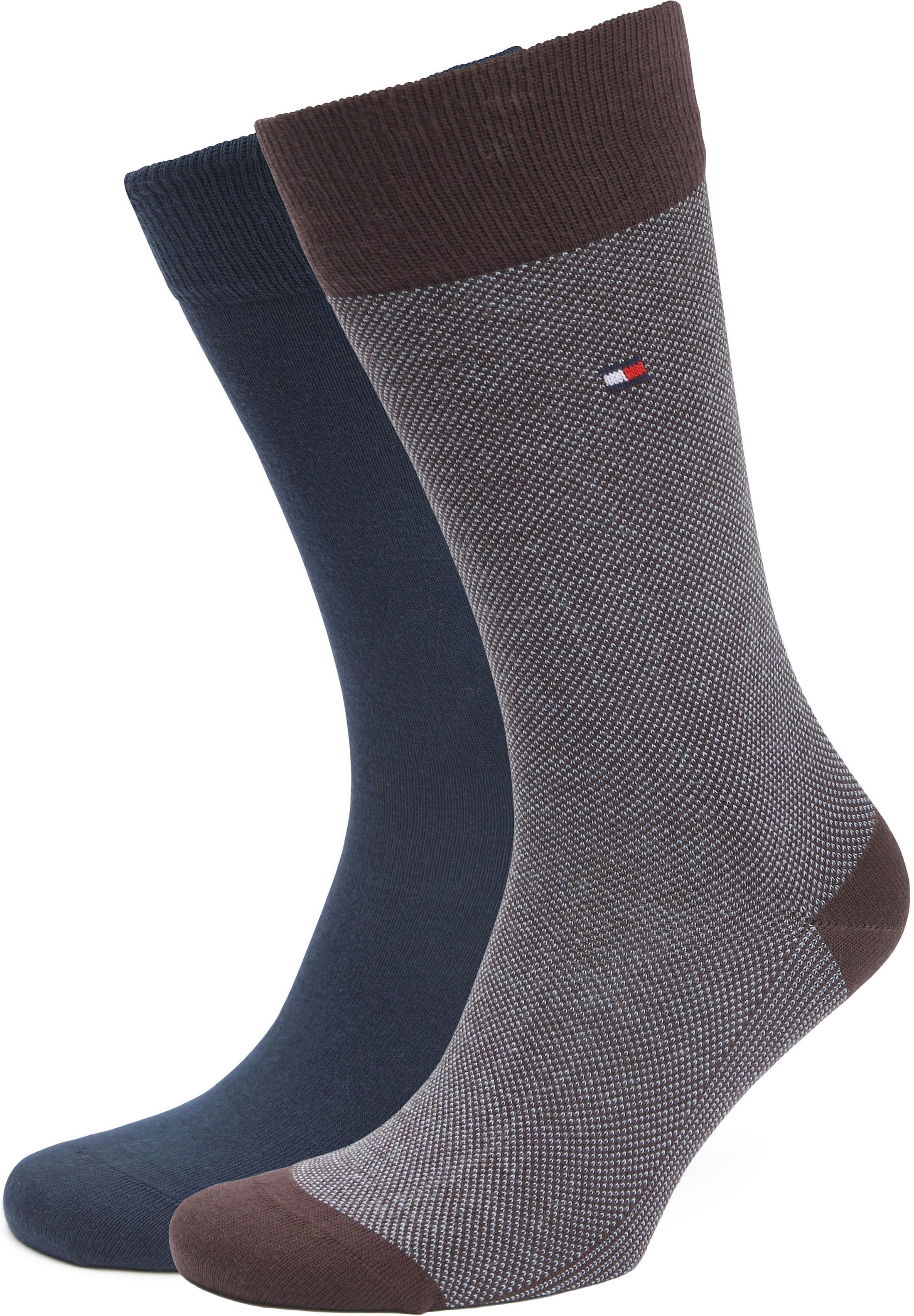 Tommy Hilfiger 2-Pack Socken Birdseye Burgundy Navy 701226104-025 kaufen | Suitable