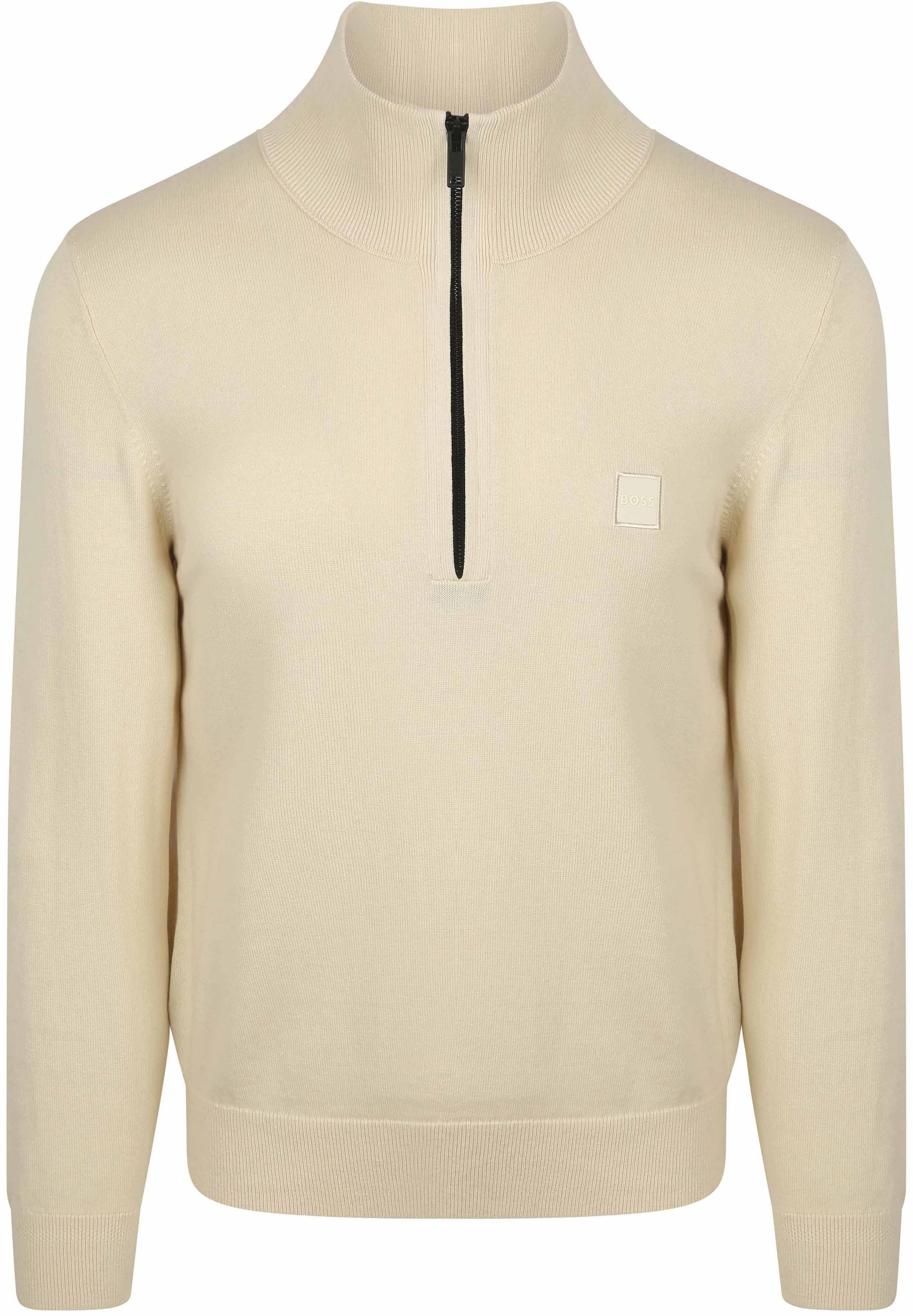 BOSS Kanobix Half Zip Sweater Ecru  order online | 50527585-767 | Suitable Hungary