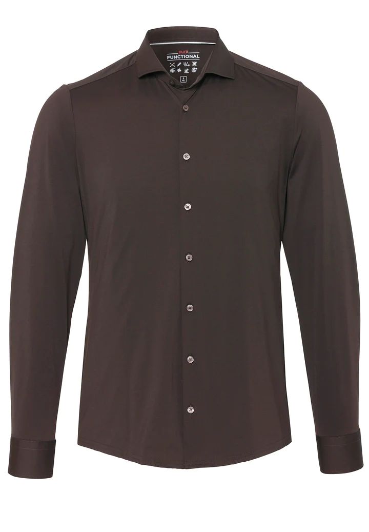 Pure Chemise The Functional Marron Foncé 4030-21750-245 commander en ligne | Suitable