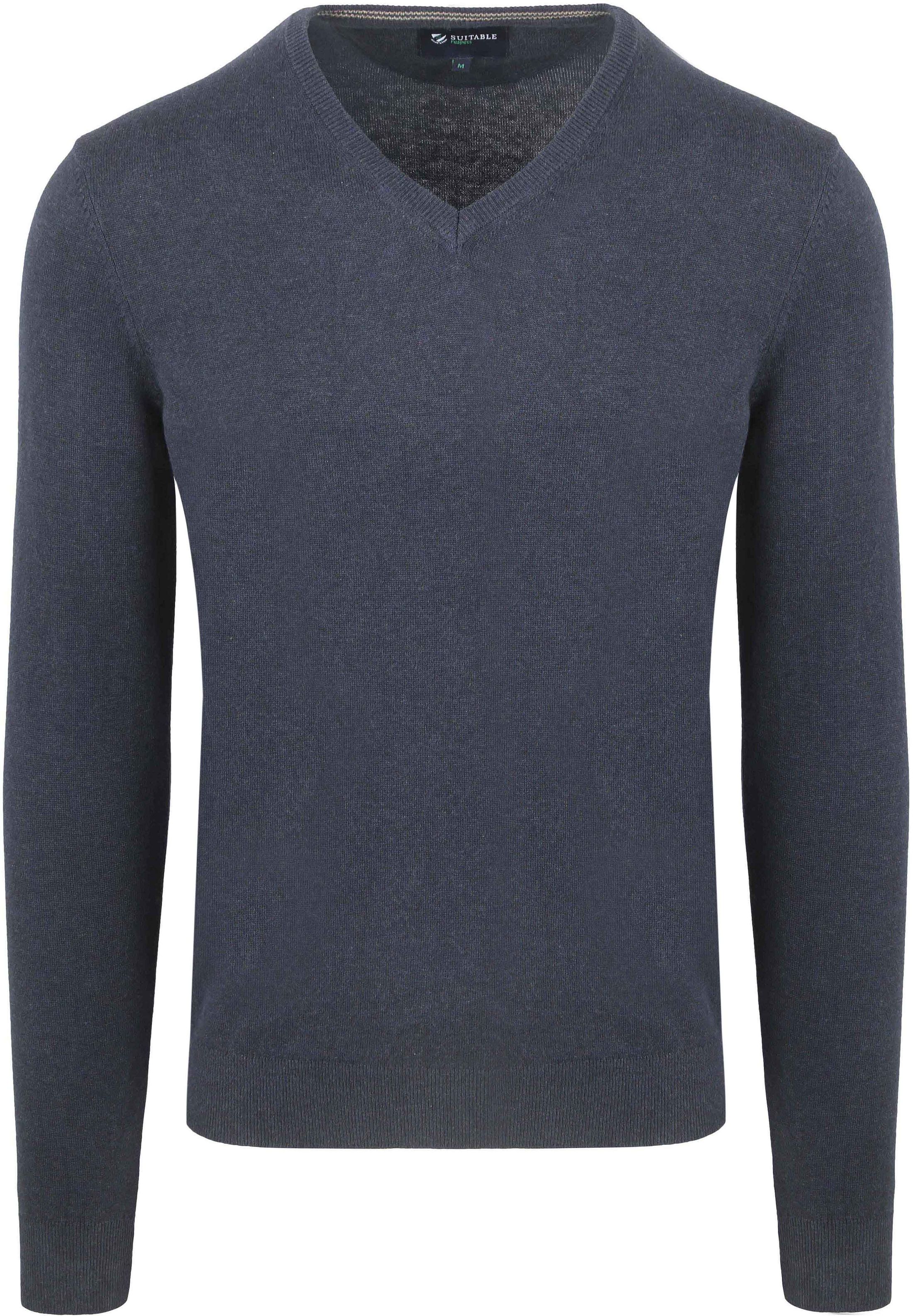 Suitable Respect Bio-Baumwolle Pullover Vinir Melange Dunkelblau kaufen | RSP-24PUV-NA | Suitable