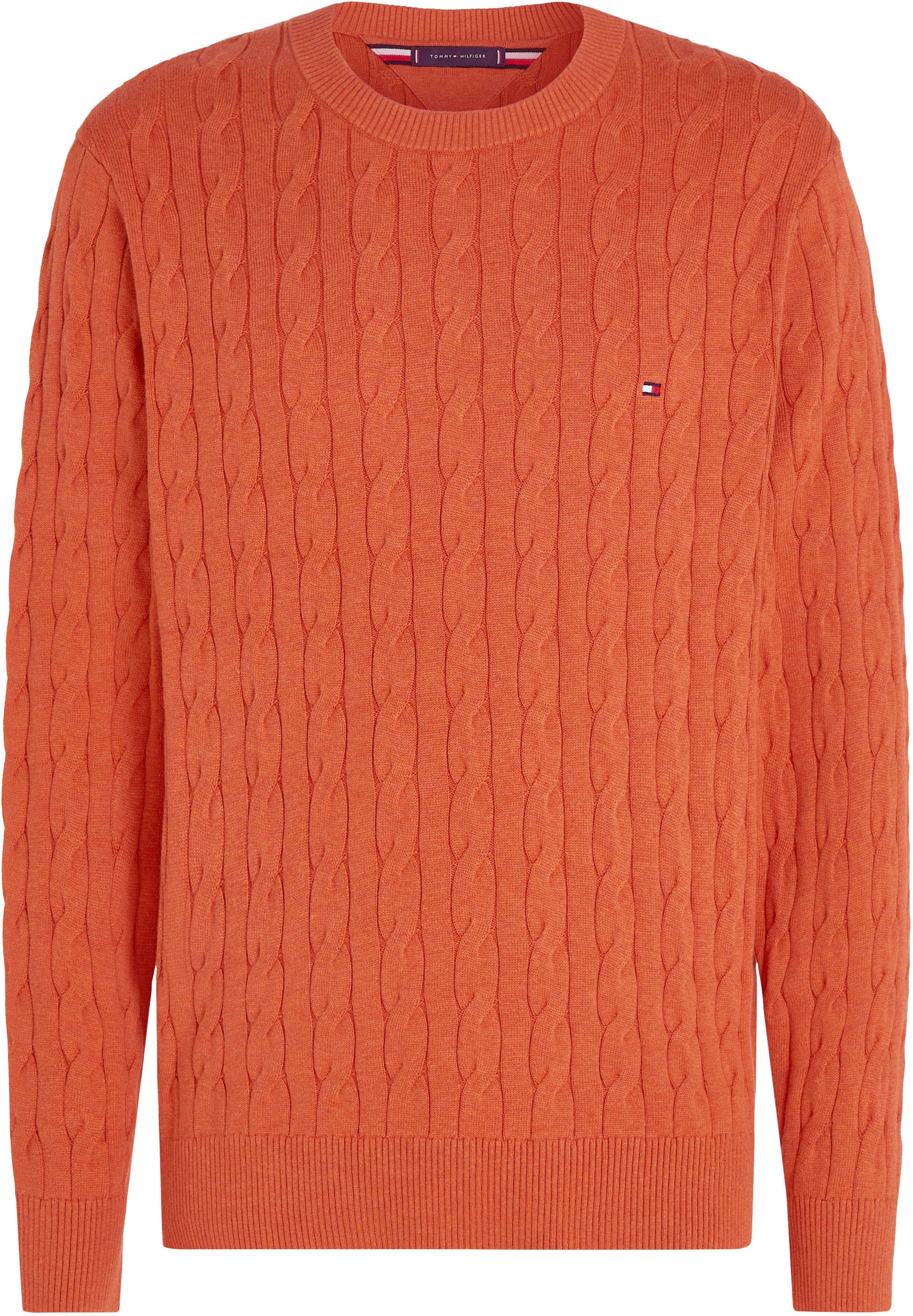 Tommy Hilfiger Strik Trøje Kabel Orange MW0MW33132-SM5