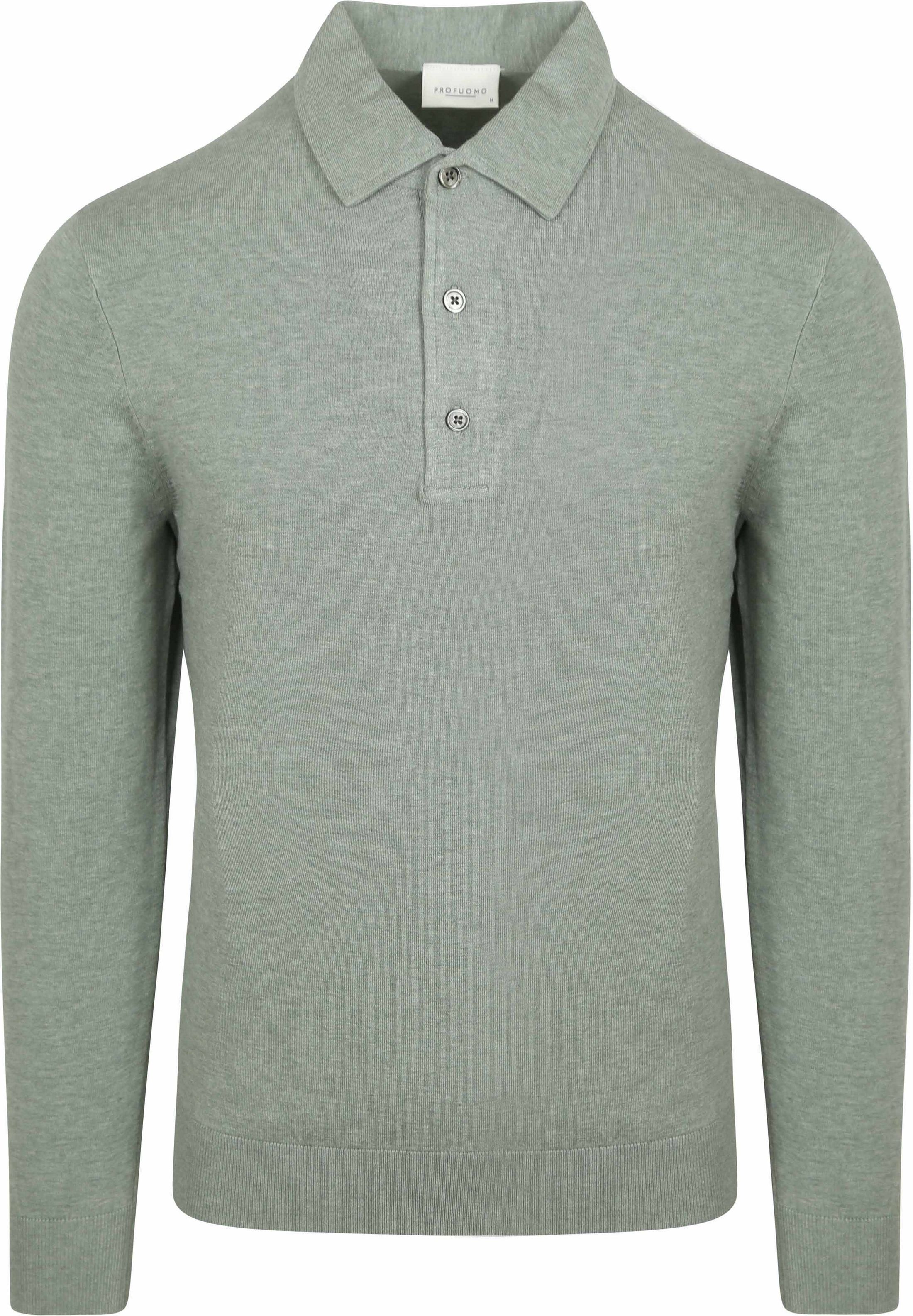 Profuomo Longsleeve Polo Shirt Luxury Basic Green order online | PPWJ10002E-Z | Suitable Liechtenstein