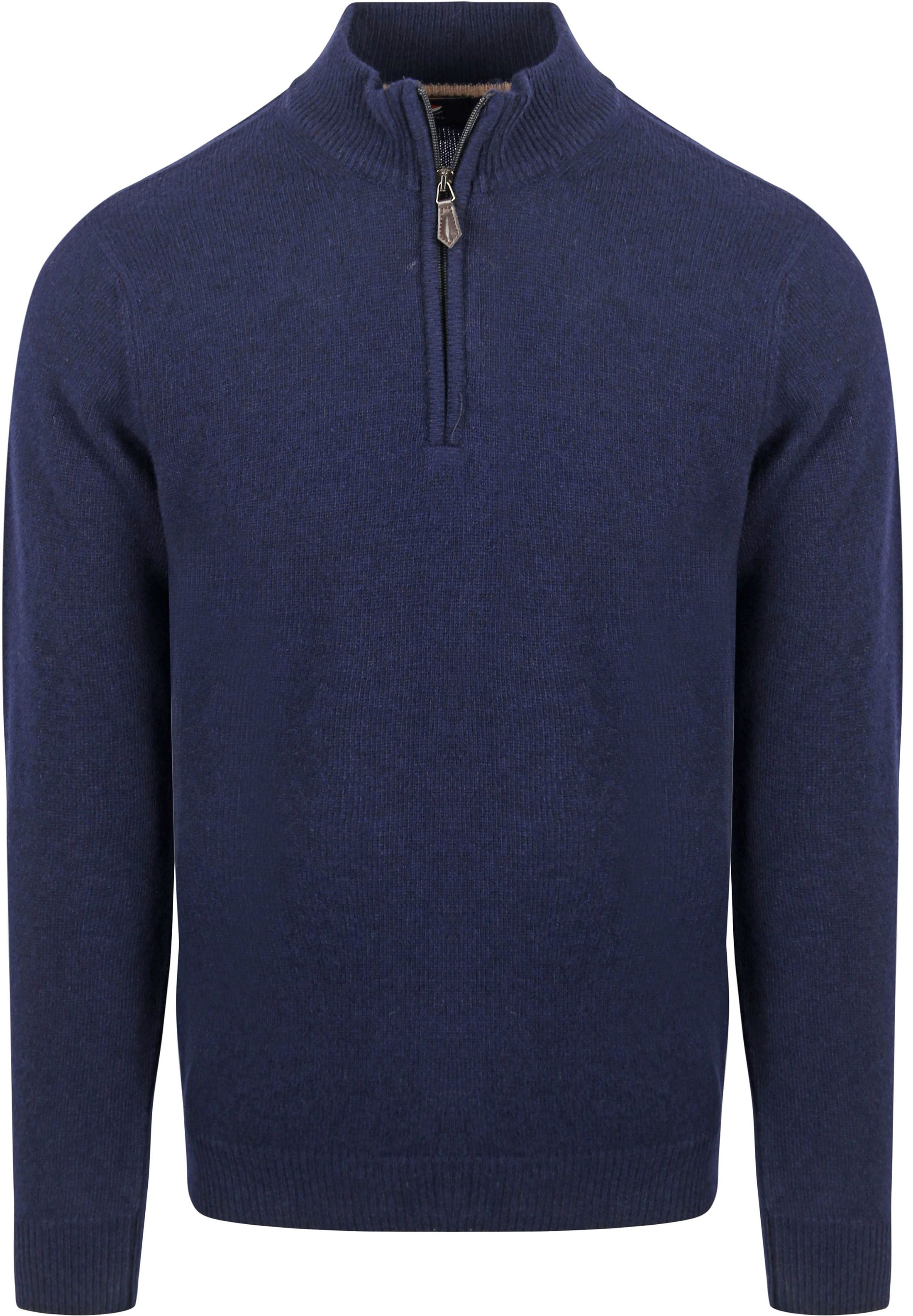 Suitable Half Zip Trui Lamswol Navy LMBS-Z-23 kl 108 navy kopen | Suitable
