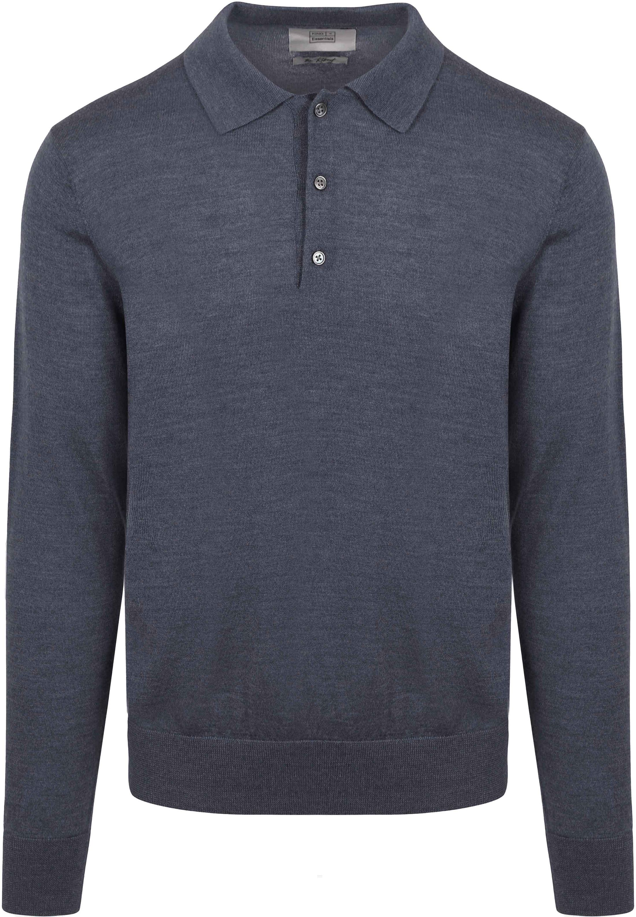 King Essentials The Robert Langærmet Poloshirt Merino Antraciet KM111030002-C003T