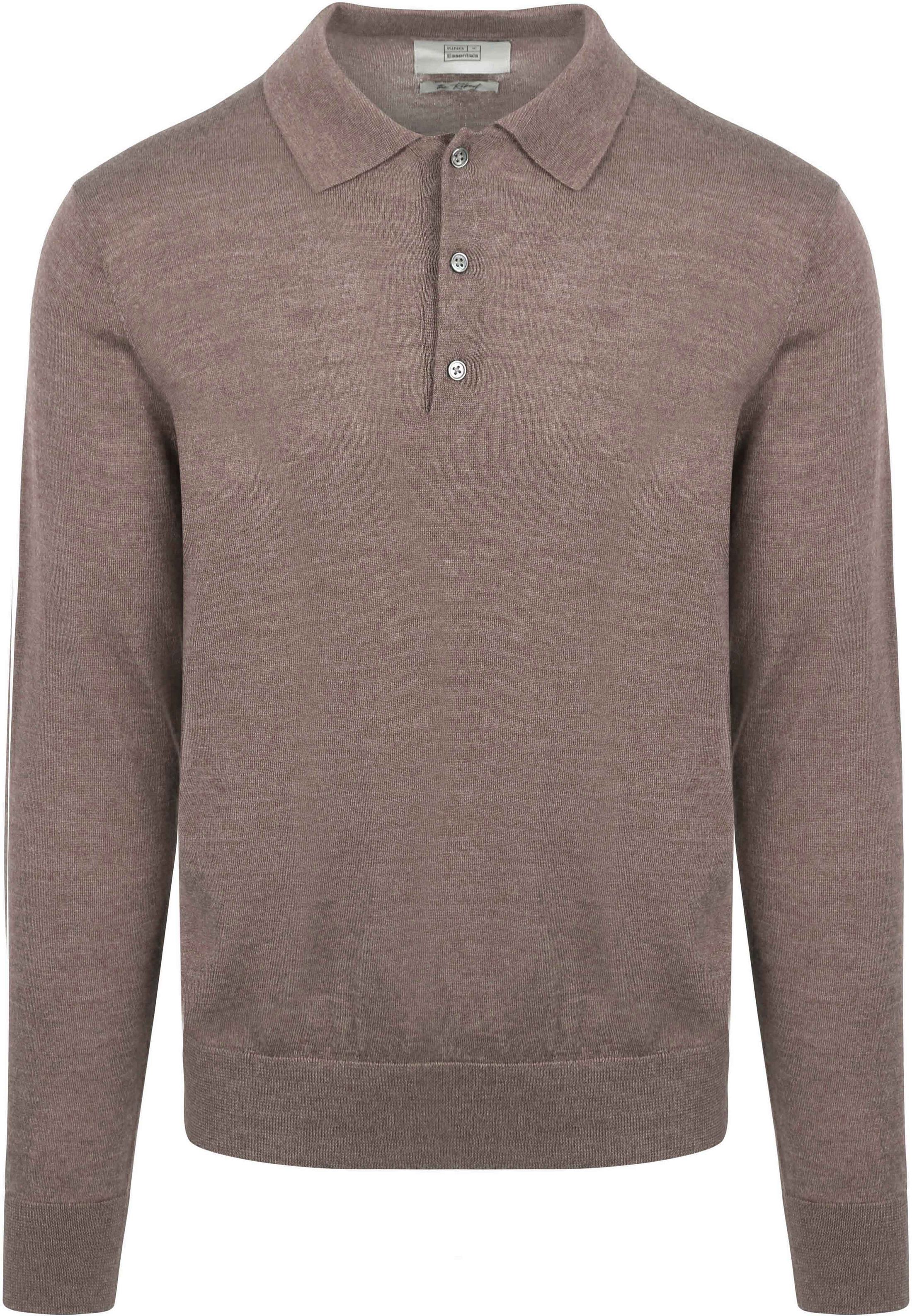 King Essentials The Robert Long Sleeve Poloshirt Merino Bruin KM111030002-N050T kopen | Suitable