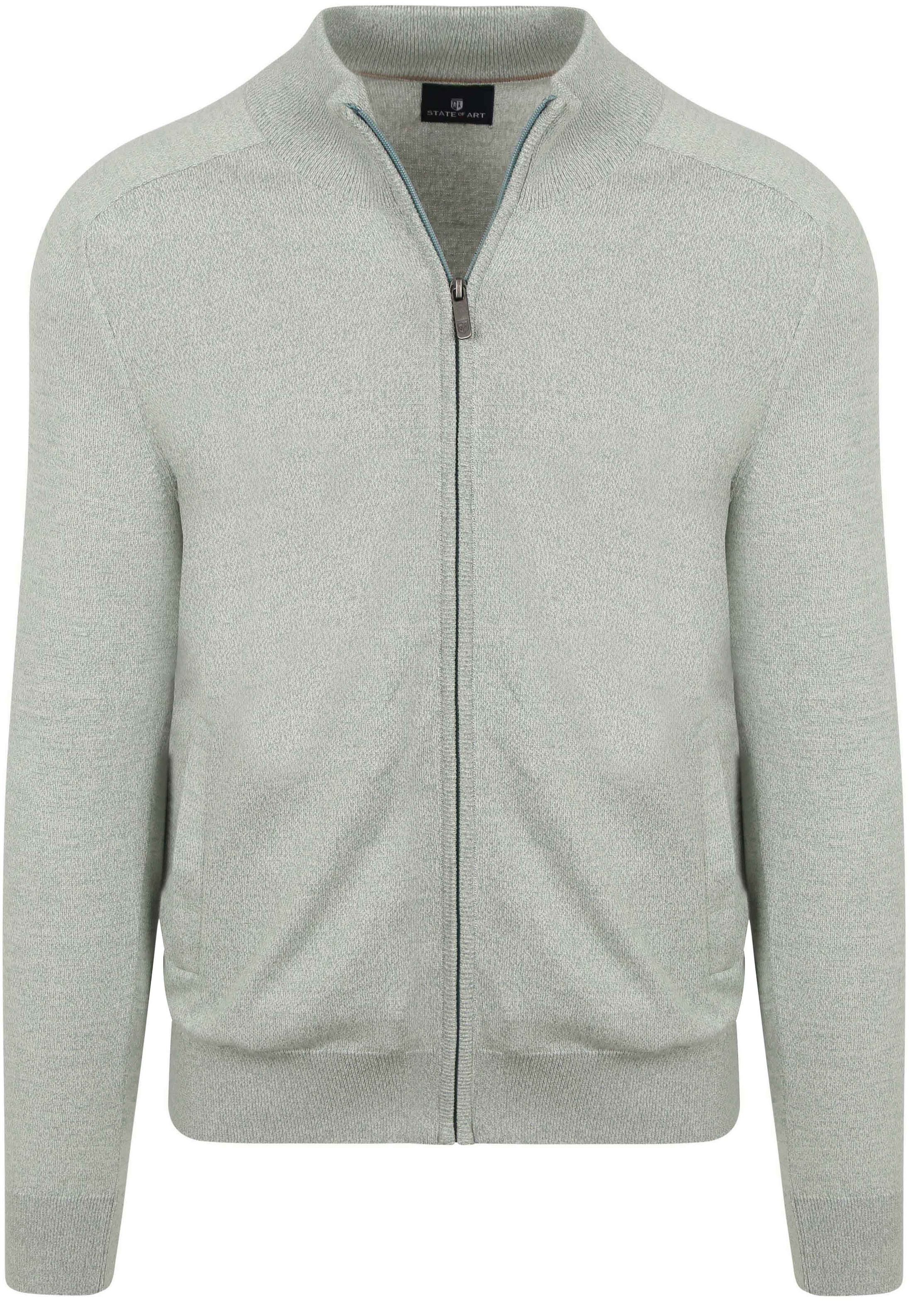 State of Art Vest Melange Lysegrøn Grøn måle 3XL