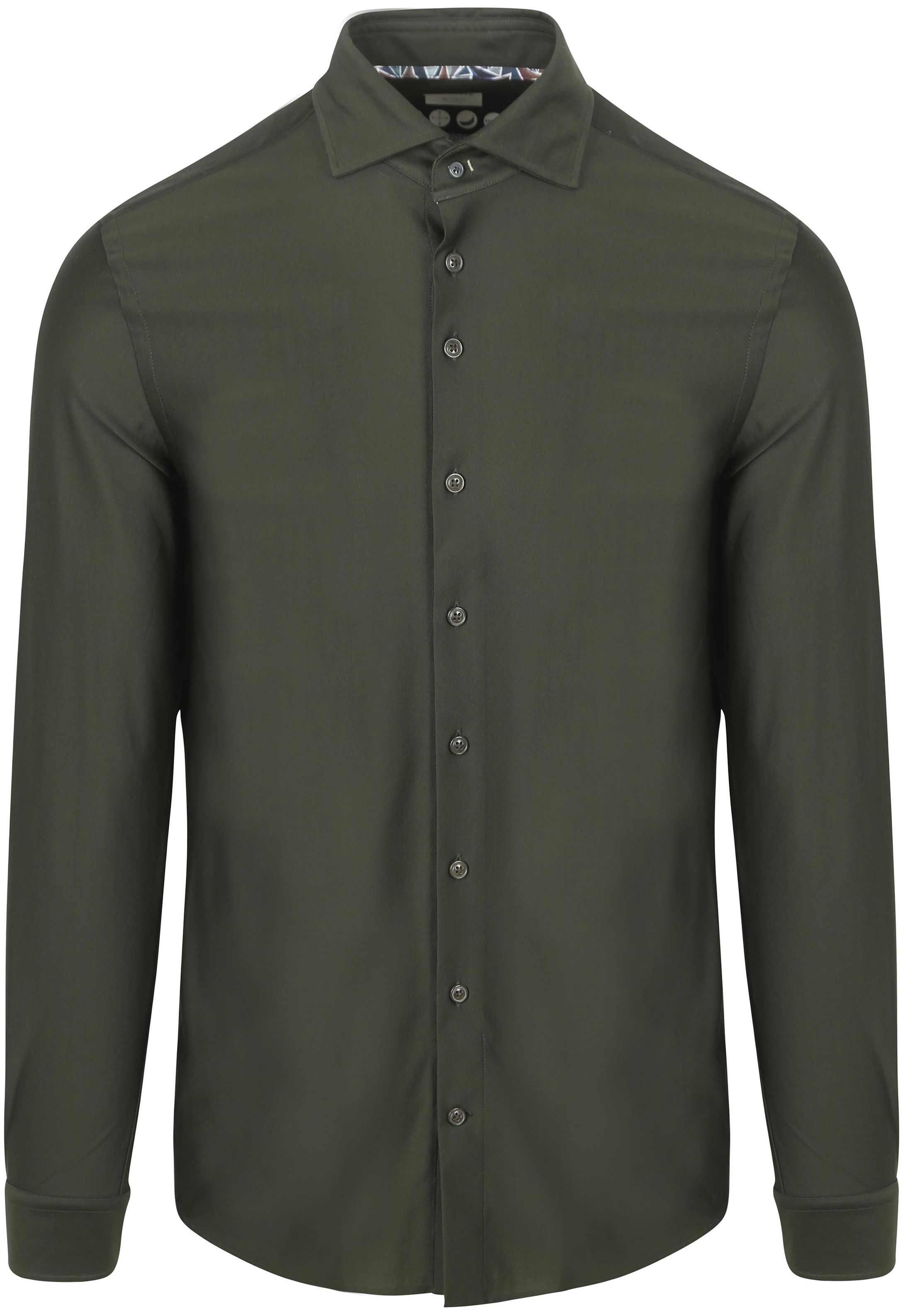 Køb R2 Skjorte Dobby Strikket Mørkegrøn 130.WSP.033-070 | Suitable