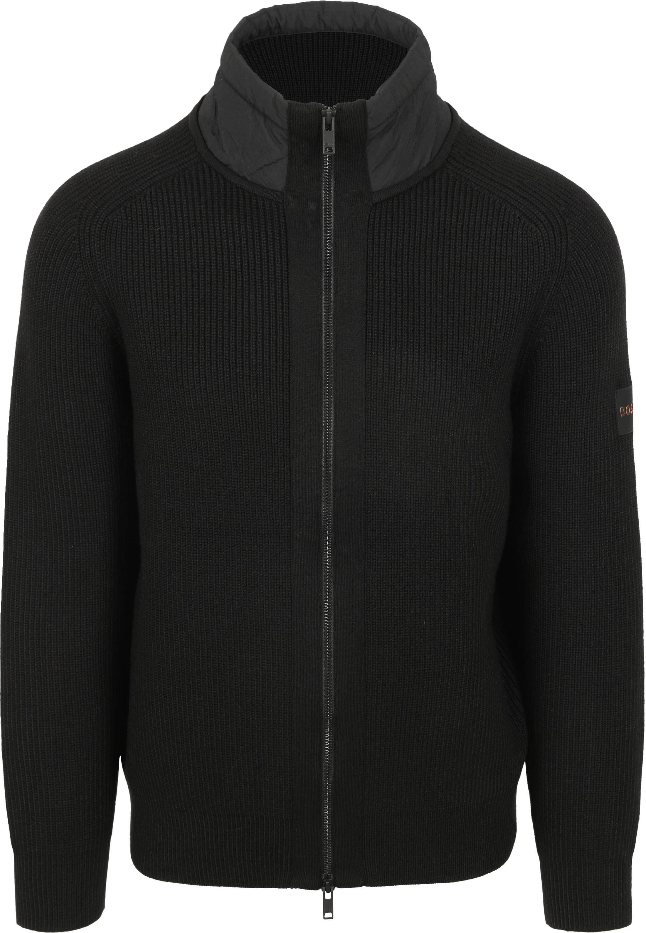BOSS Pull Kigloo Cardigan Wool Blend Noir 50548685-001 commander en ligne | Suitable