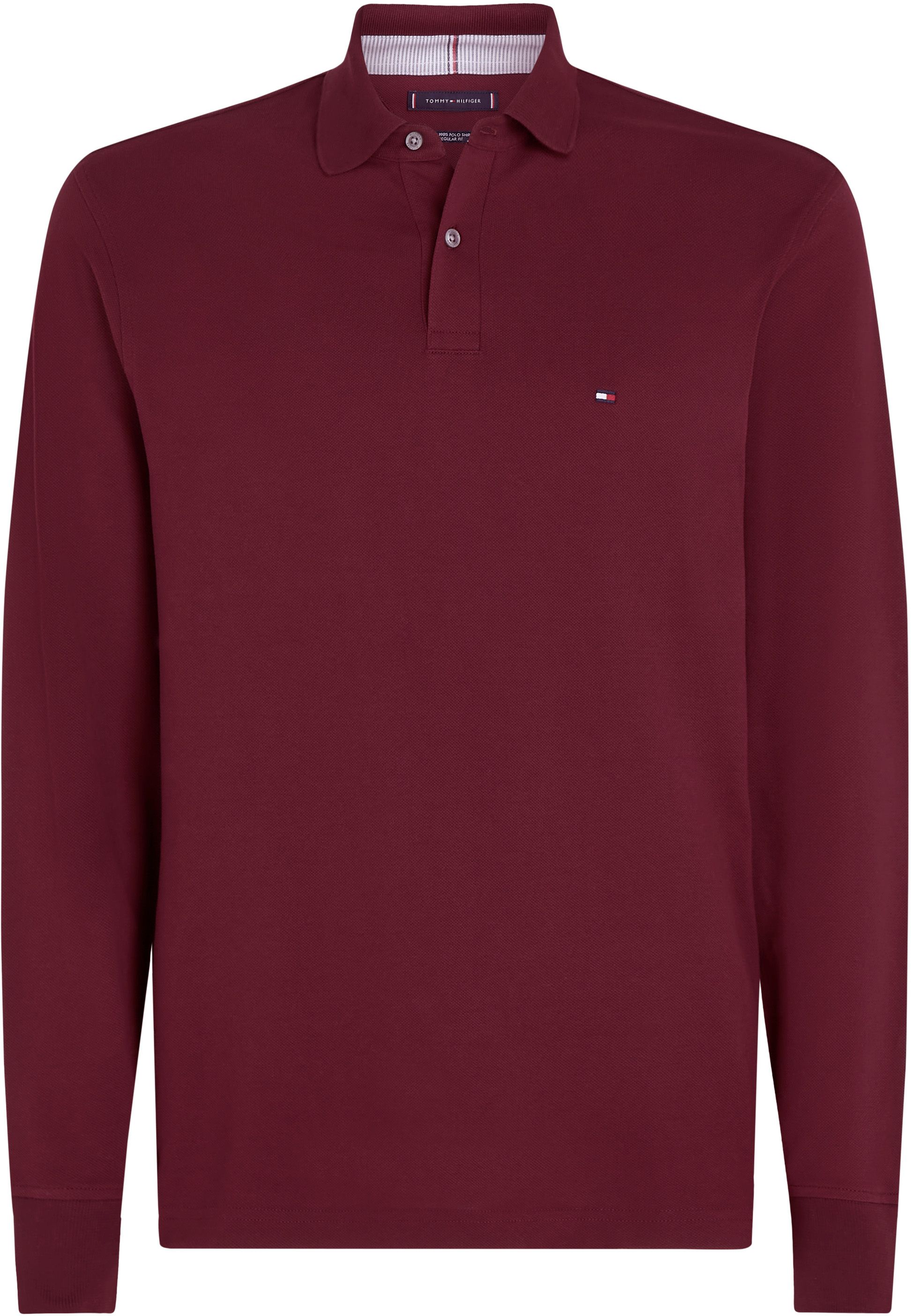 Tommy Hilfiger Longsleeve Polo Bordeaux Rot kaufen | MW0MW20183-VLP | Suitable