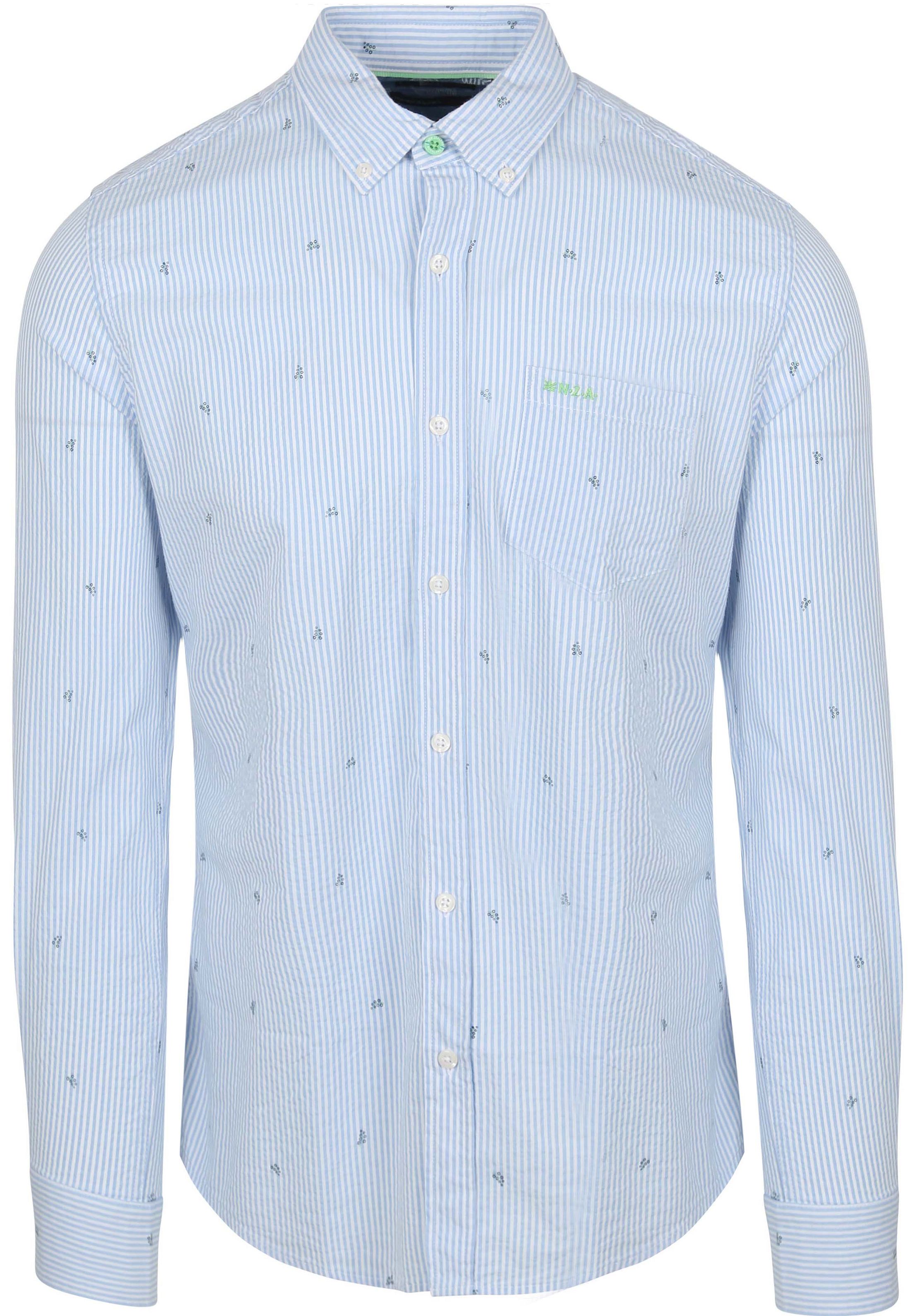 NZA Skjorte Julius Print Blå 25BN552-1675