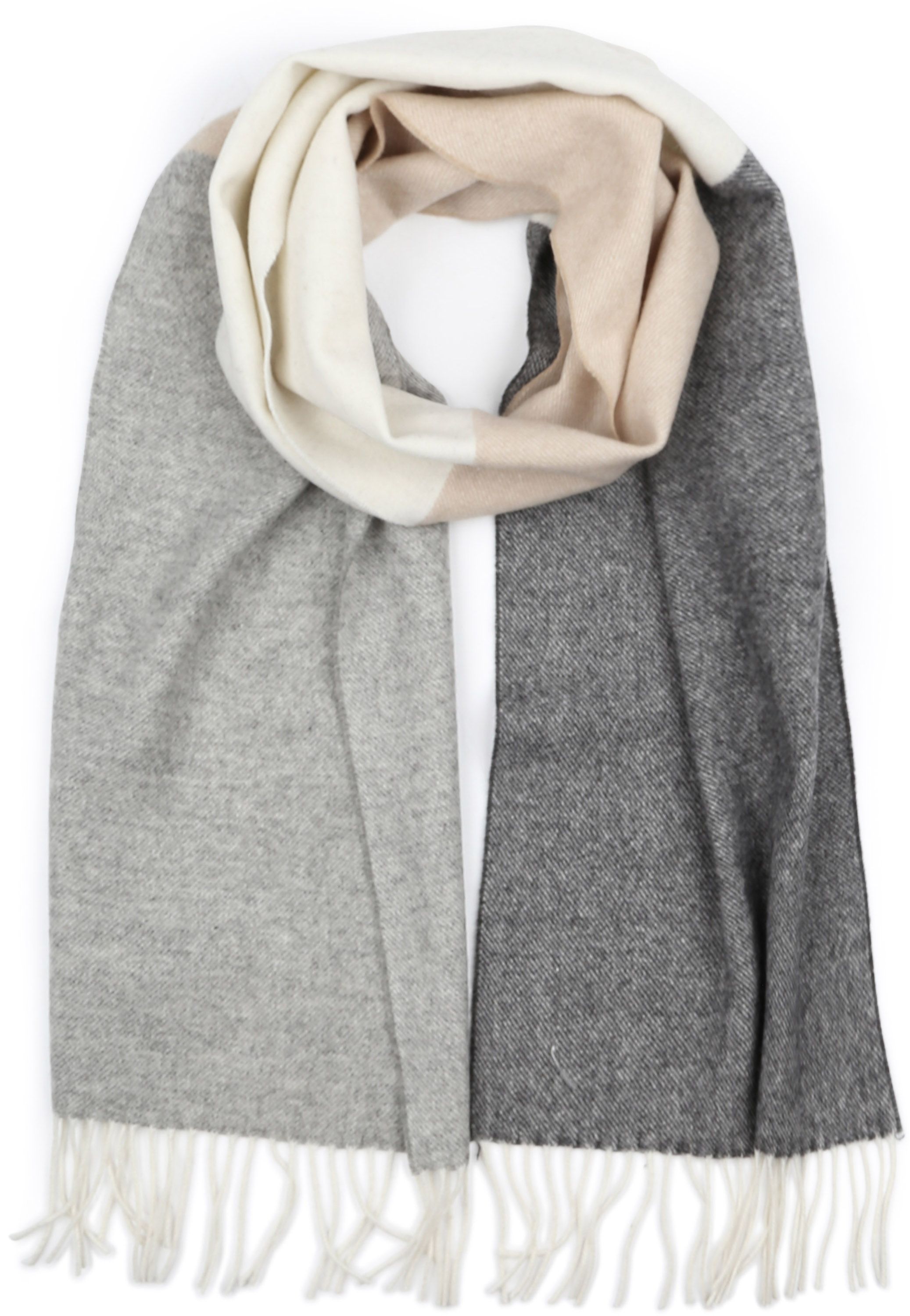 Profuomo Scarf Lambswool Gray Beige PPWS30003D-C