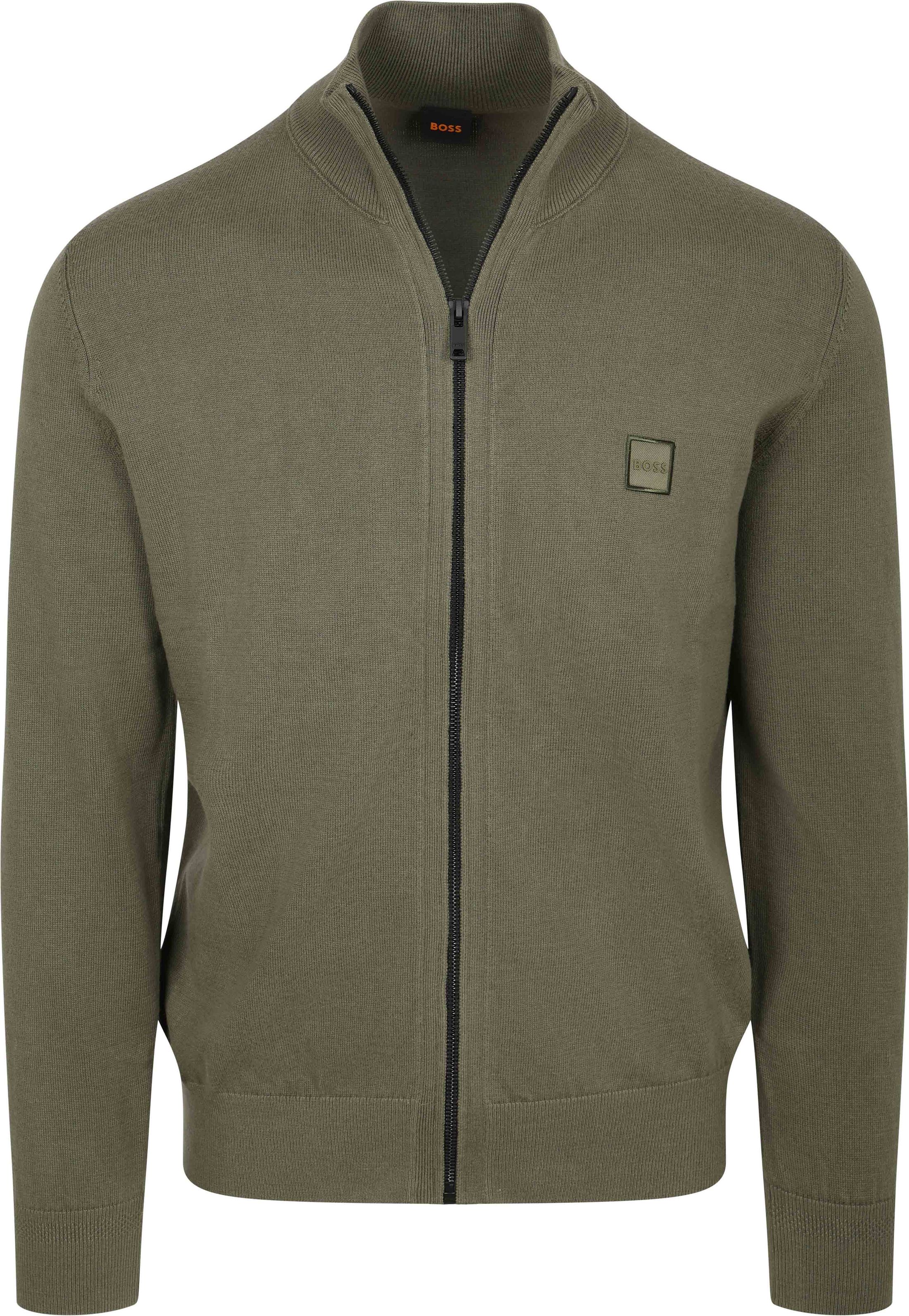BOSS Kanozip Vest Donkergroen 50543692-325 kopen | Suitable