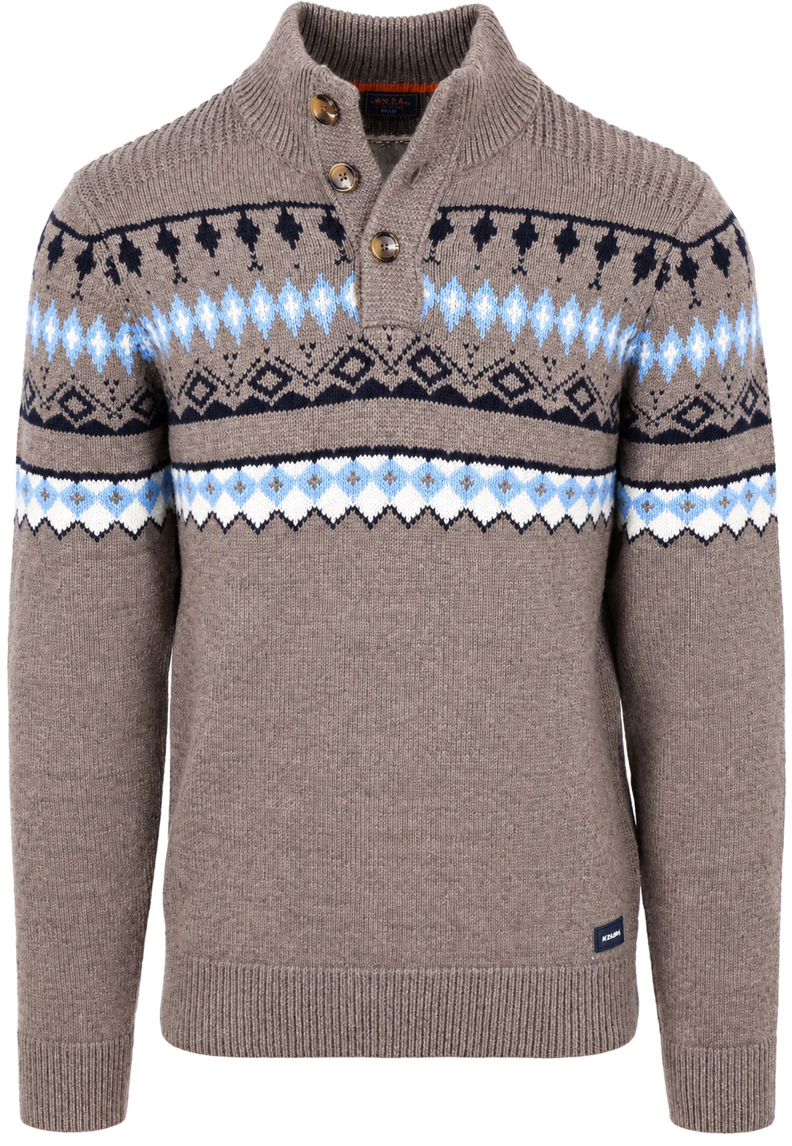 Sweter NZA Nordic Wool Blend w kolorze taupe 26KN487-1140
