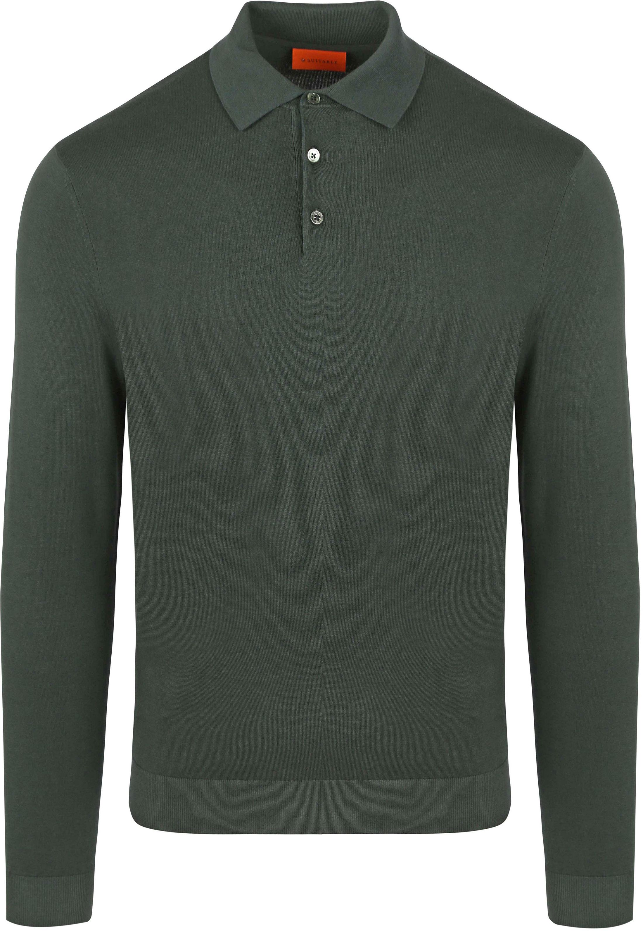 Suitable Kompakte Baumwolle Poloshirt Dunkelgrün PU-POLO-CO-24 Green